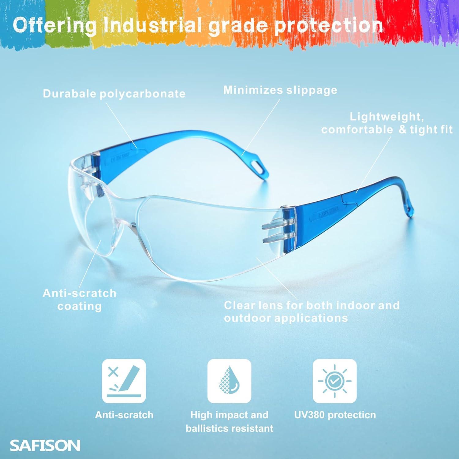 Gafas de Seguridad para Niños SAFISON 28 Paquete Tamaño Infantil