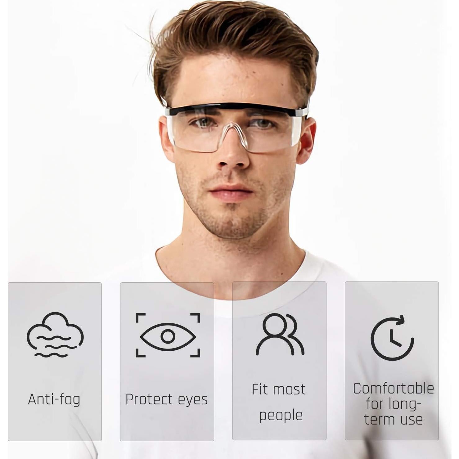 Gafas de Seguridad MDJOTRO Antivaho Ajustables Unisex