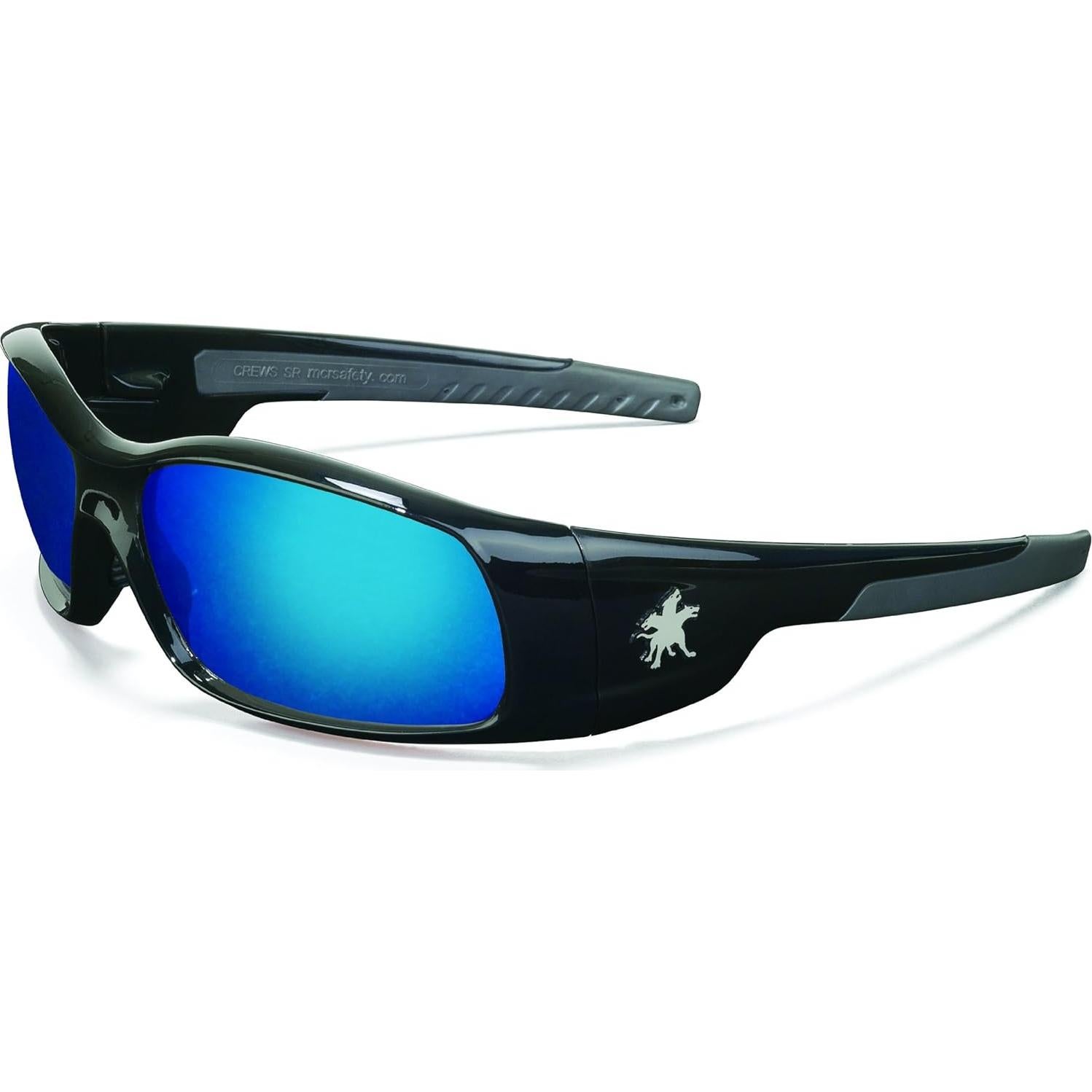 Gafas de seguridad MCR Safety Crews SR118B con lente espejo azul
