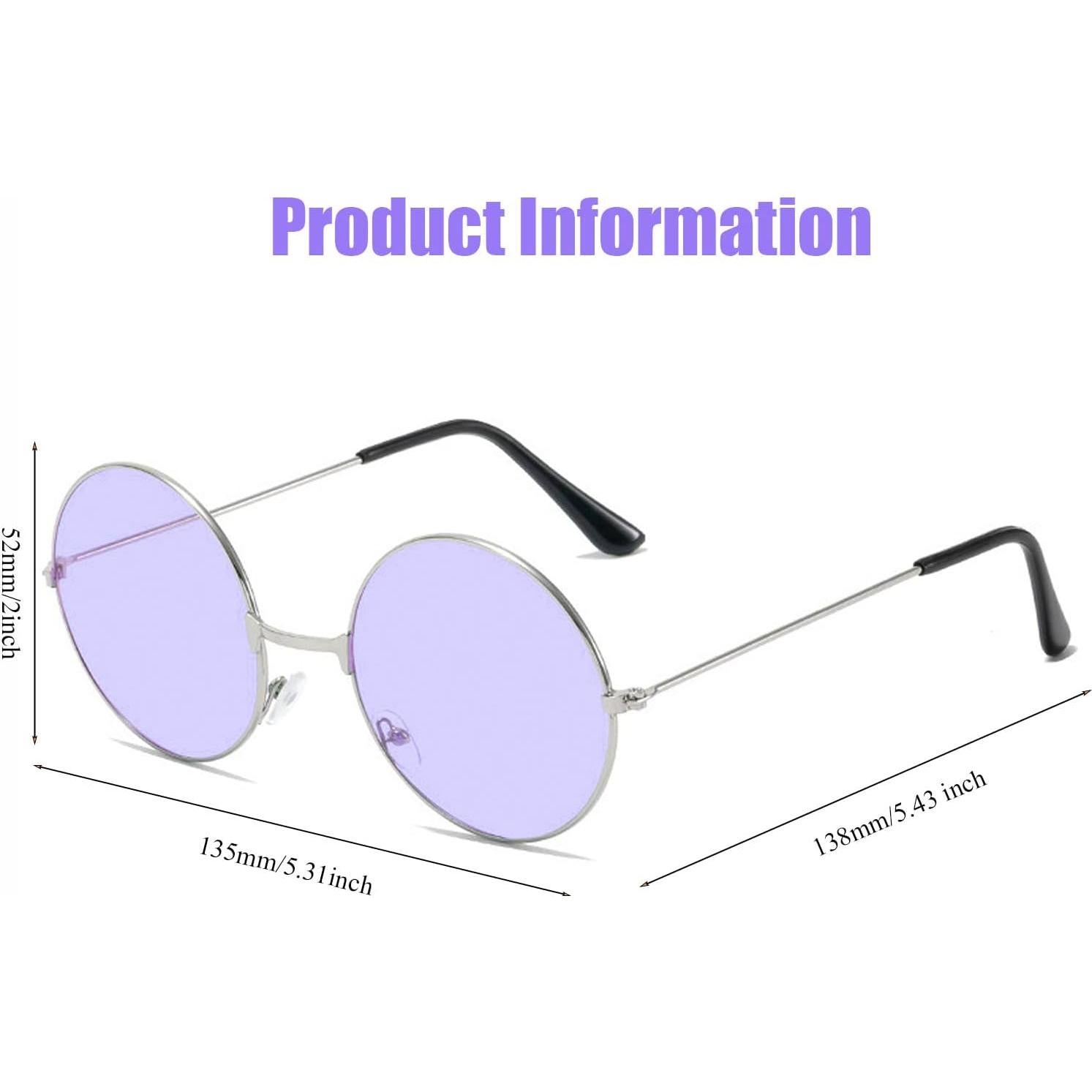 10 Pares de Gafas de Sol Vintage Redondas para Mujeres