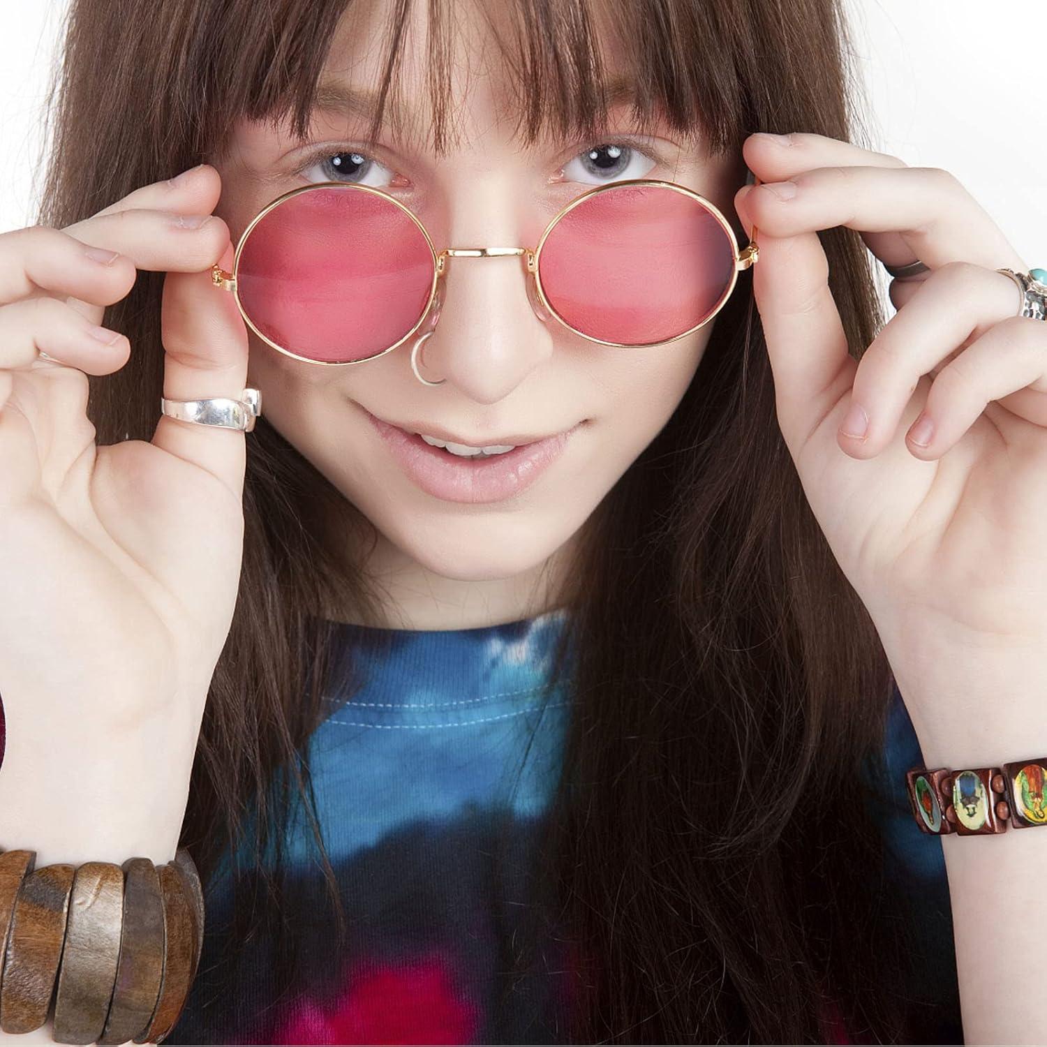 10 Pares de Gafas de Sol Vintage Redondas para Mujeres