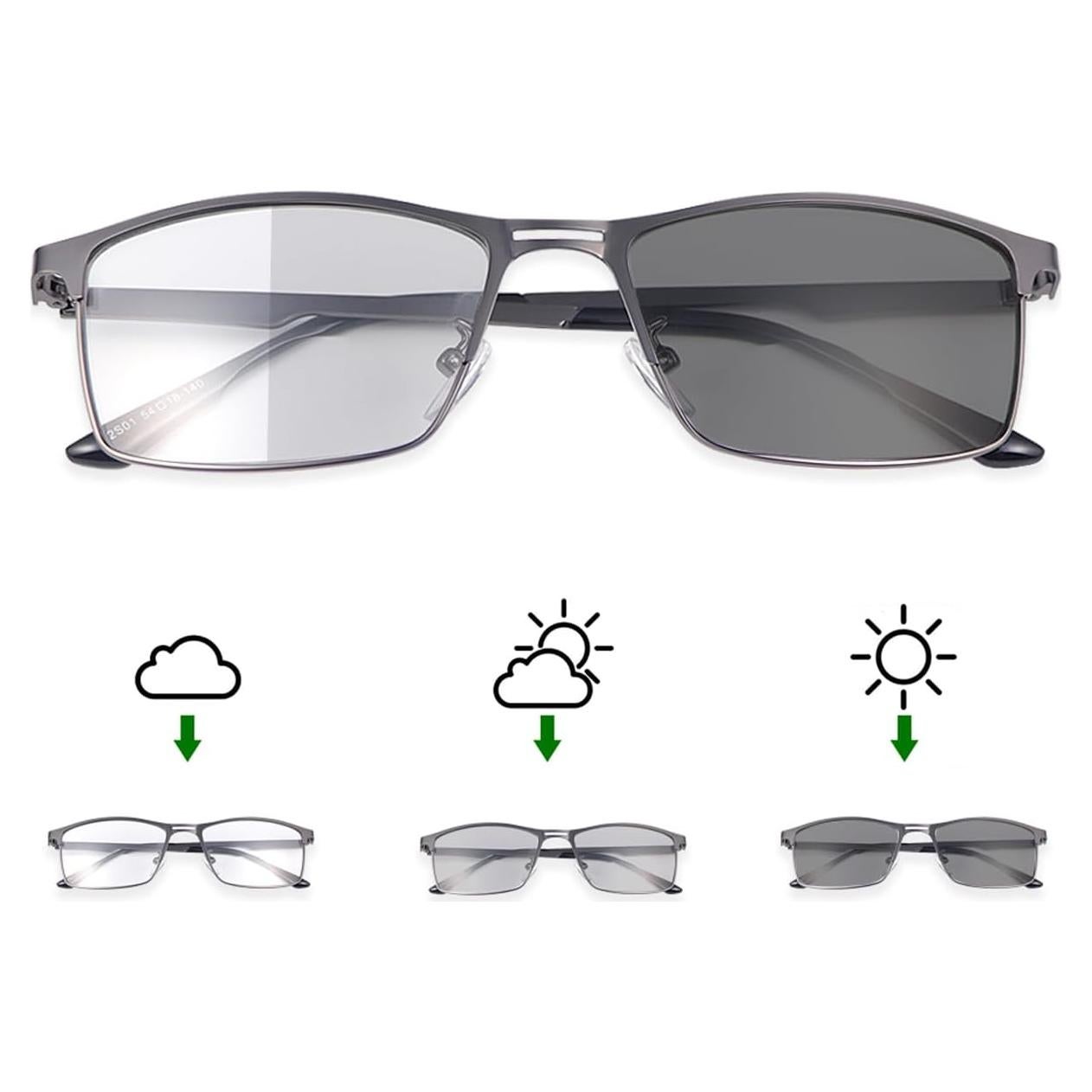 Gafas de lectura bifocales fotocromáticas Vepiant 3.5x UV400