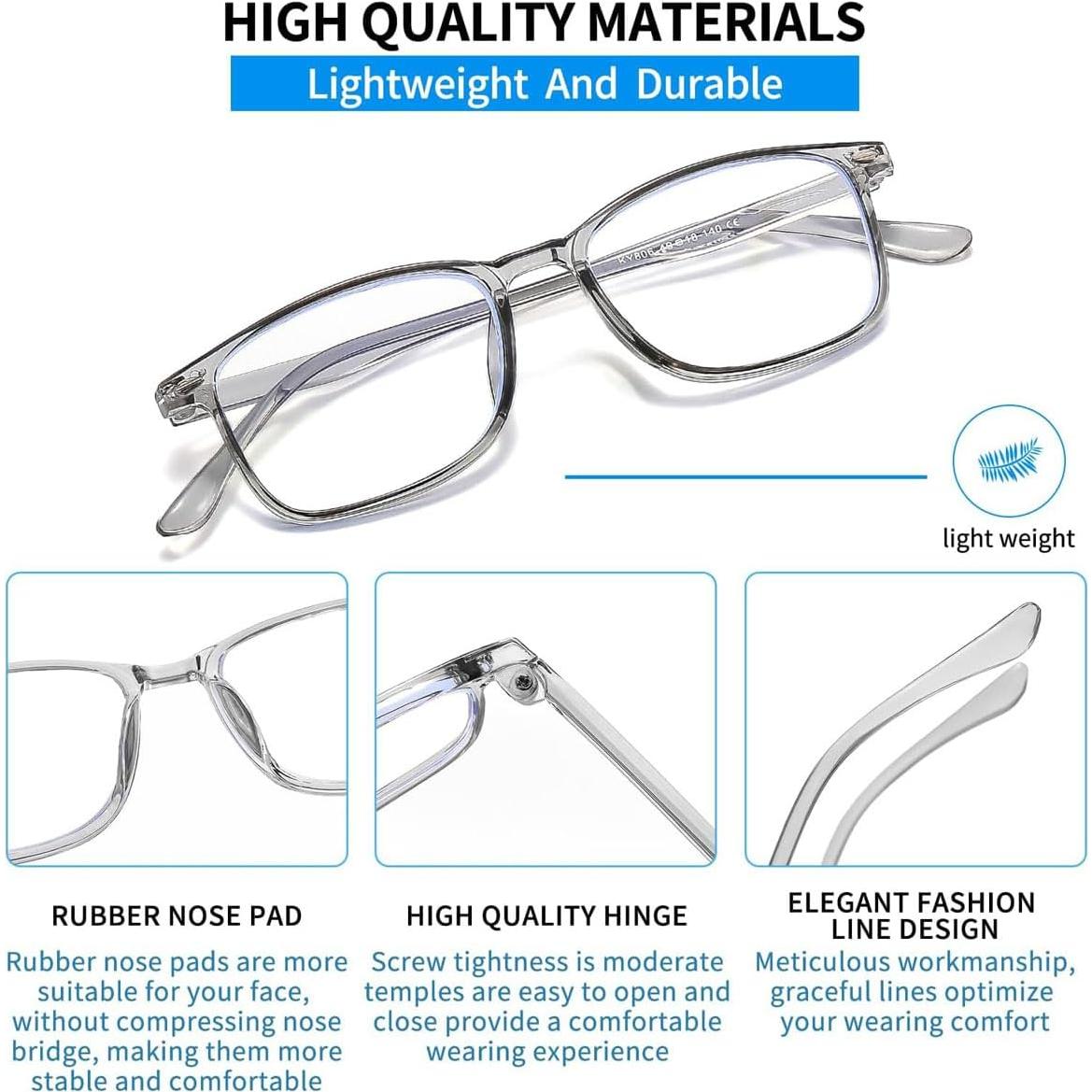 Gafas de Distancia Unisex 2 Paquetes Montura Ligera 8900