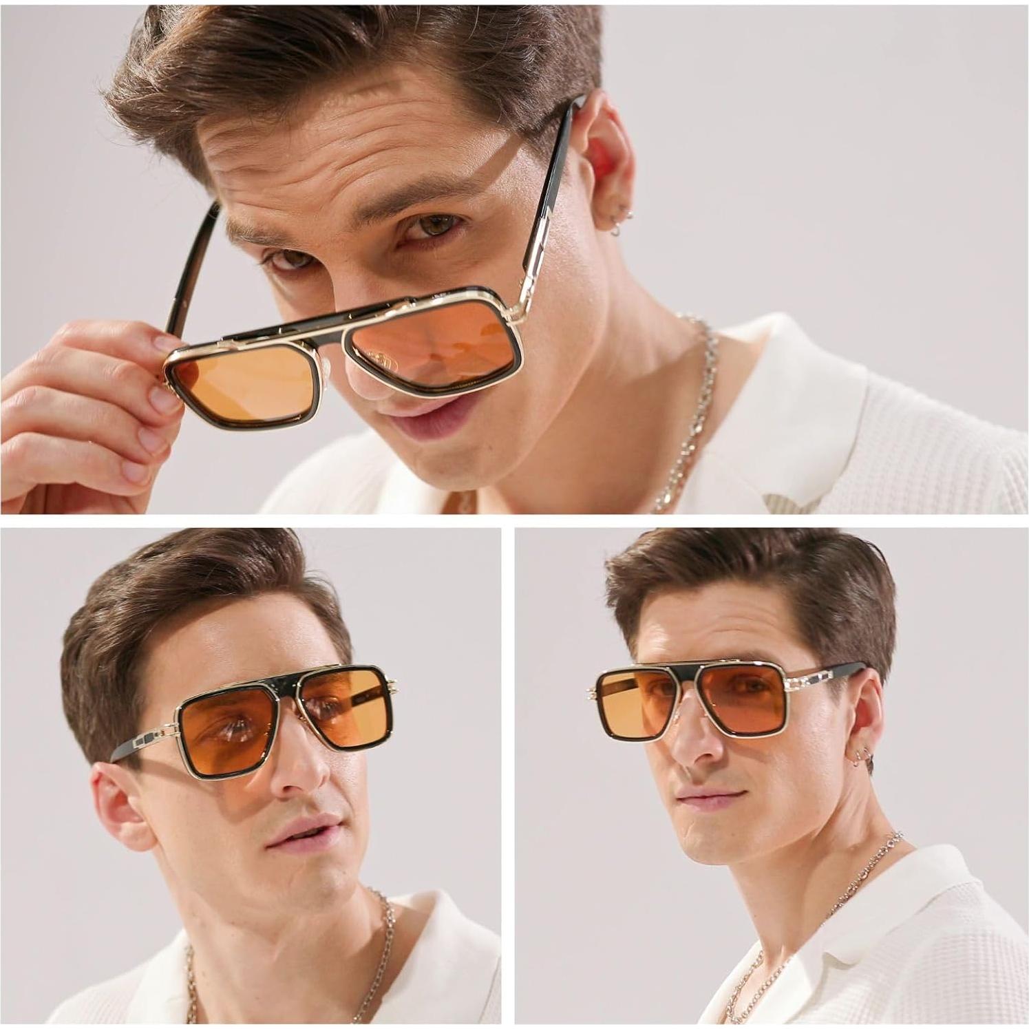 Gafas de sol retro unisex Freckles Mark UV400 cuadradas