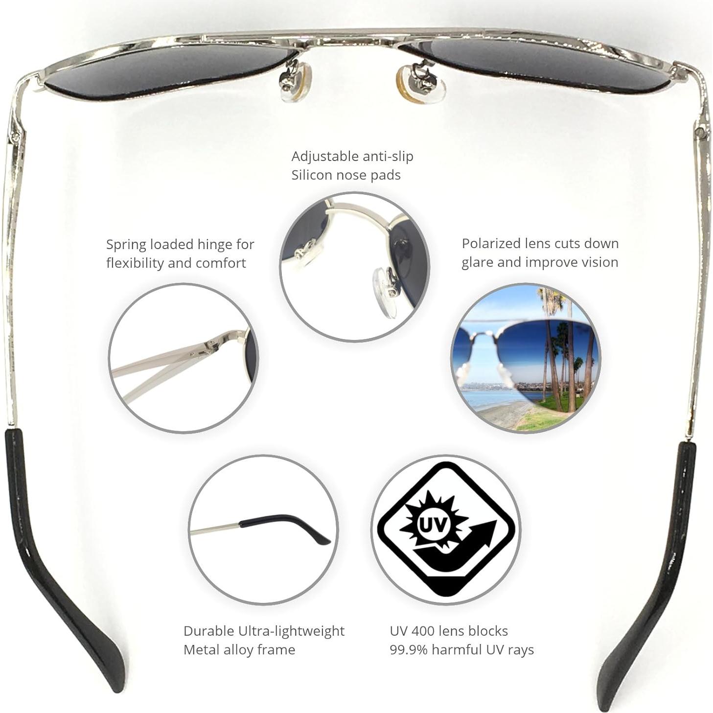 Gafas de sol aviador polarizadas J+S Premium UV400 unisex