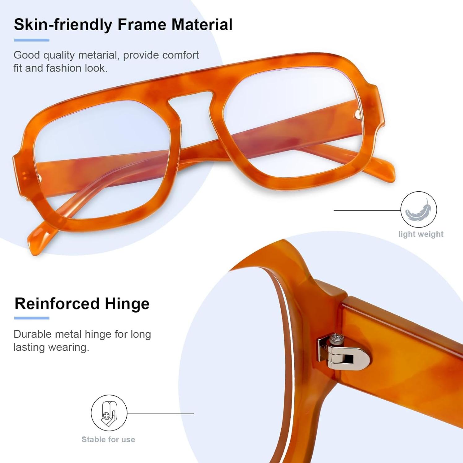 Gafas de bloqueo de luz azul YMRFW cuadradas para computadora