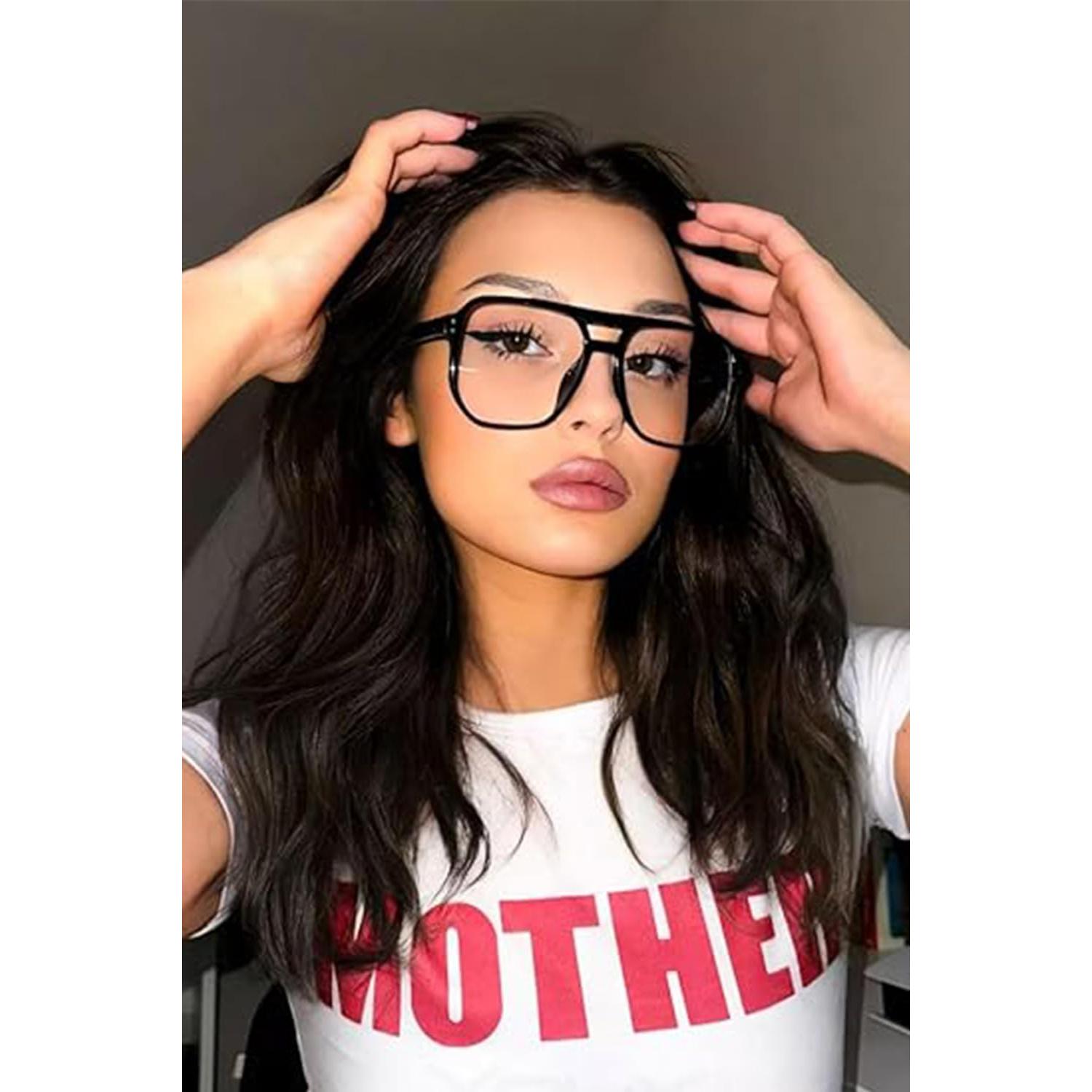 Gafas de Lente Claro Bouryo para Mujeres - Protección UV y Luz Azul