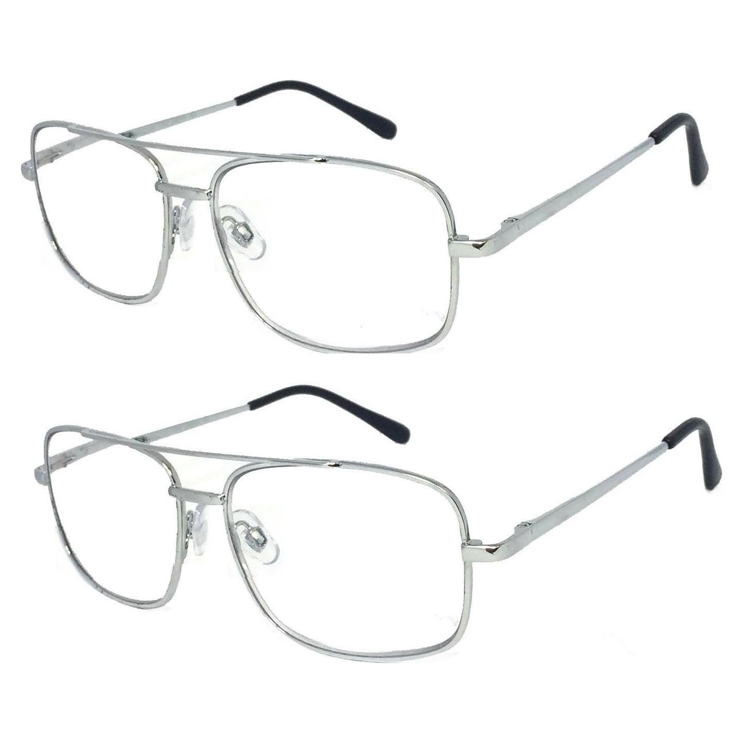 Gafas de Lectura Progresivas V.W.E. Metal Aviador 2 Pares 2.50