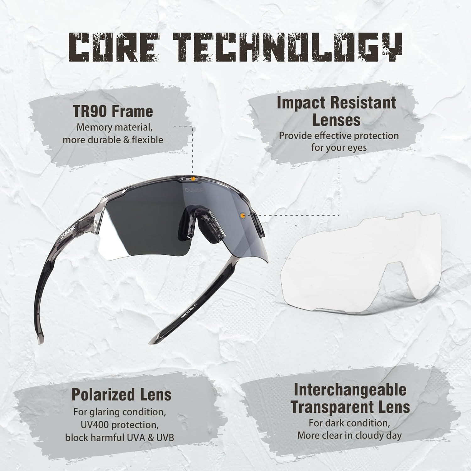 Gafas de Ciclismo Polarizadas OUWOR K159 UV400 para Deportes
