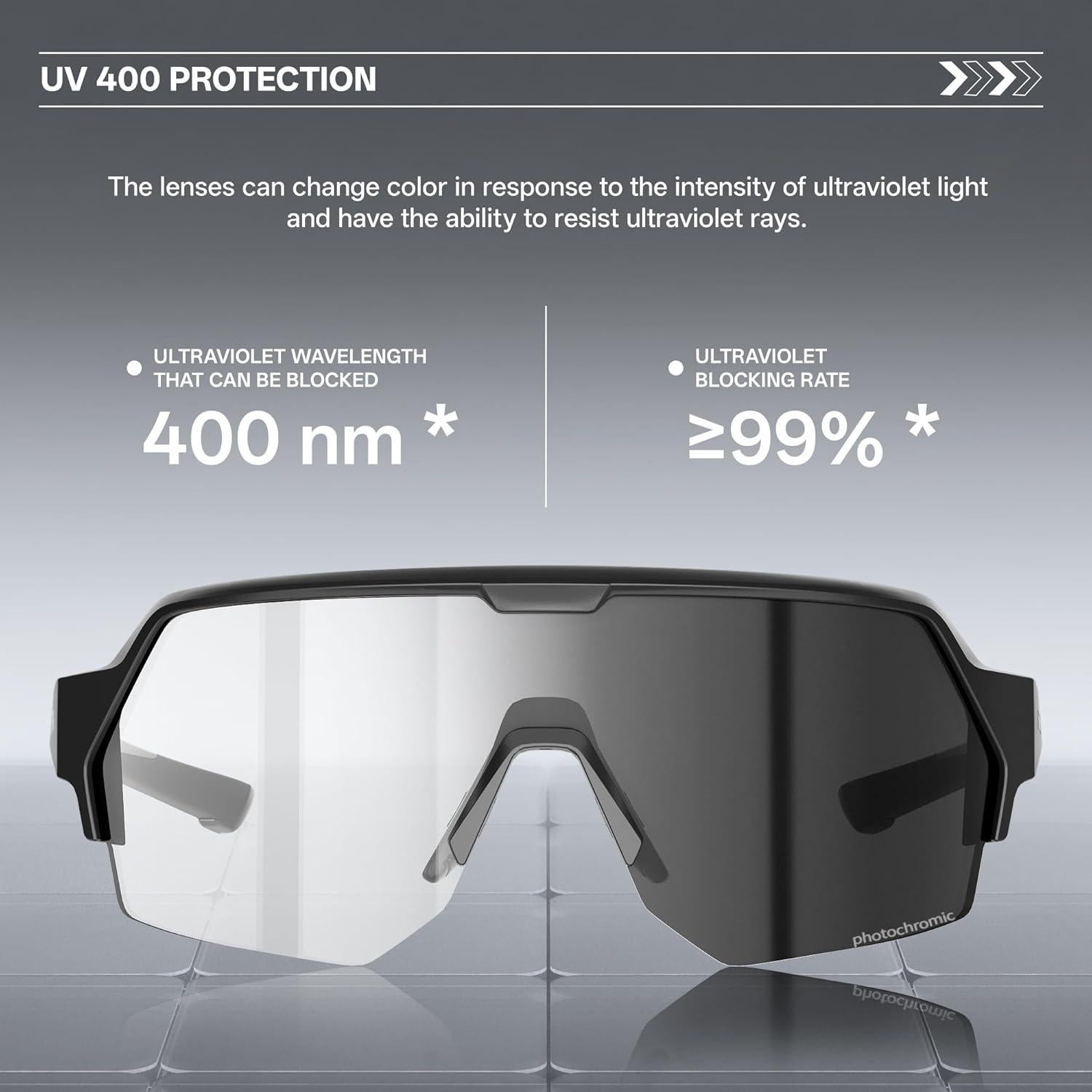 Gafas de Ciclismo KAPVOE K360 Fotoquímicas UV400 Unisex