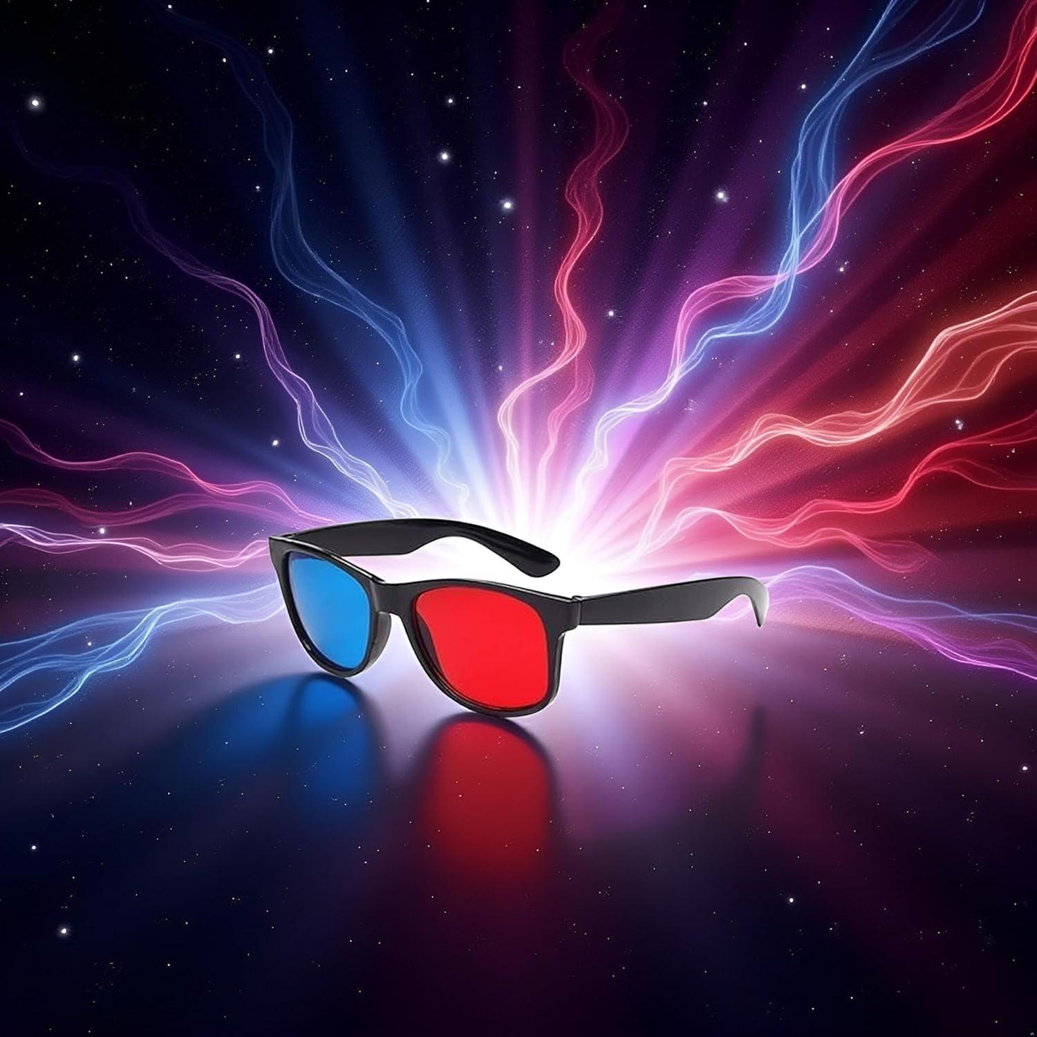 Gafas 3D Universales Zhuluck Rojas y Azules, Diseño Ligero