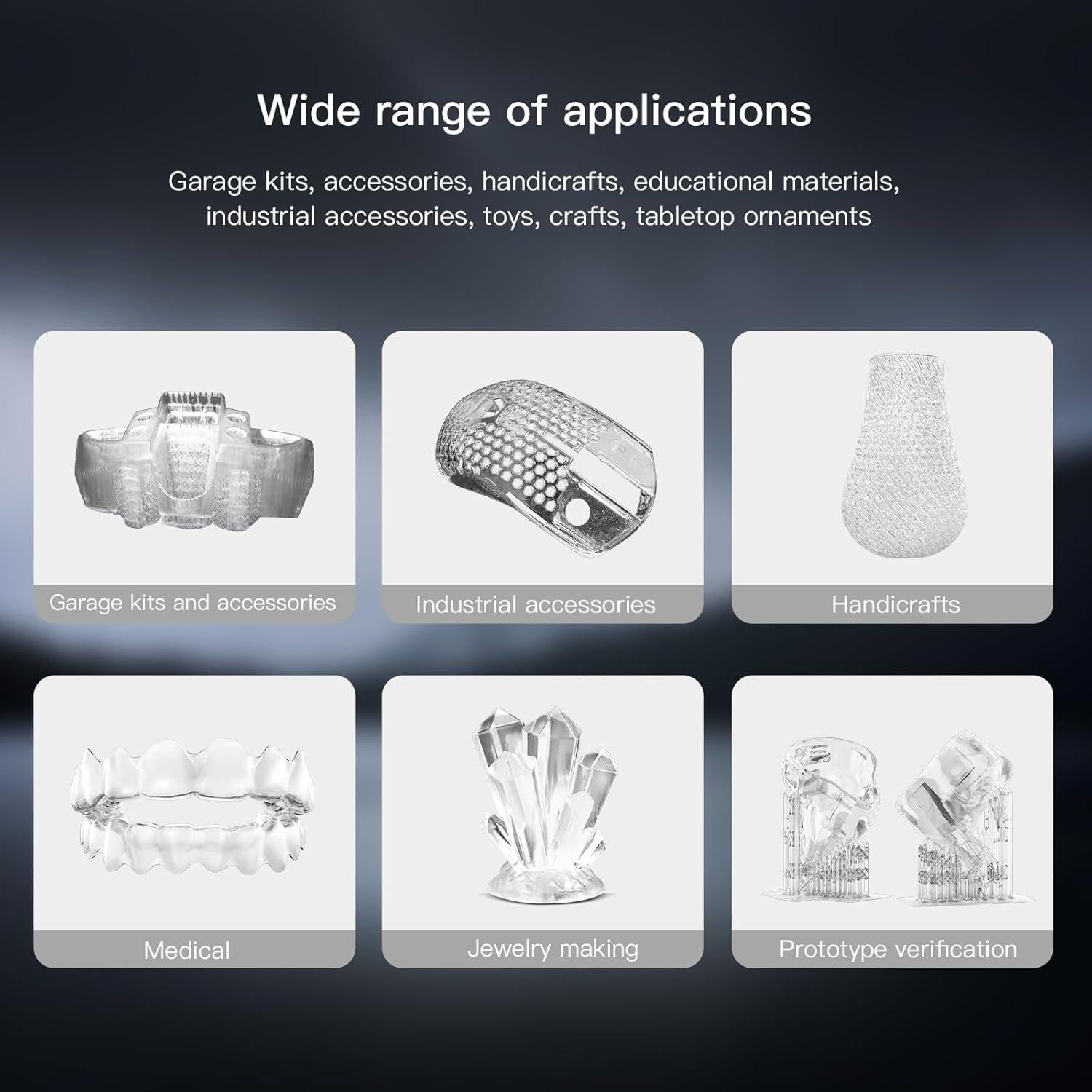 Resina de Impresión 3D Ultra Clara 12K Cretbee 1.2kg