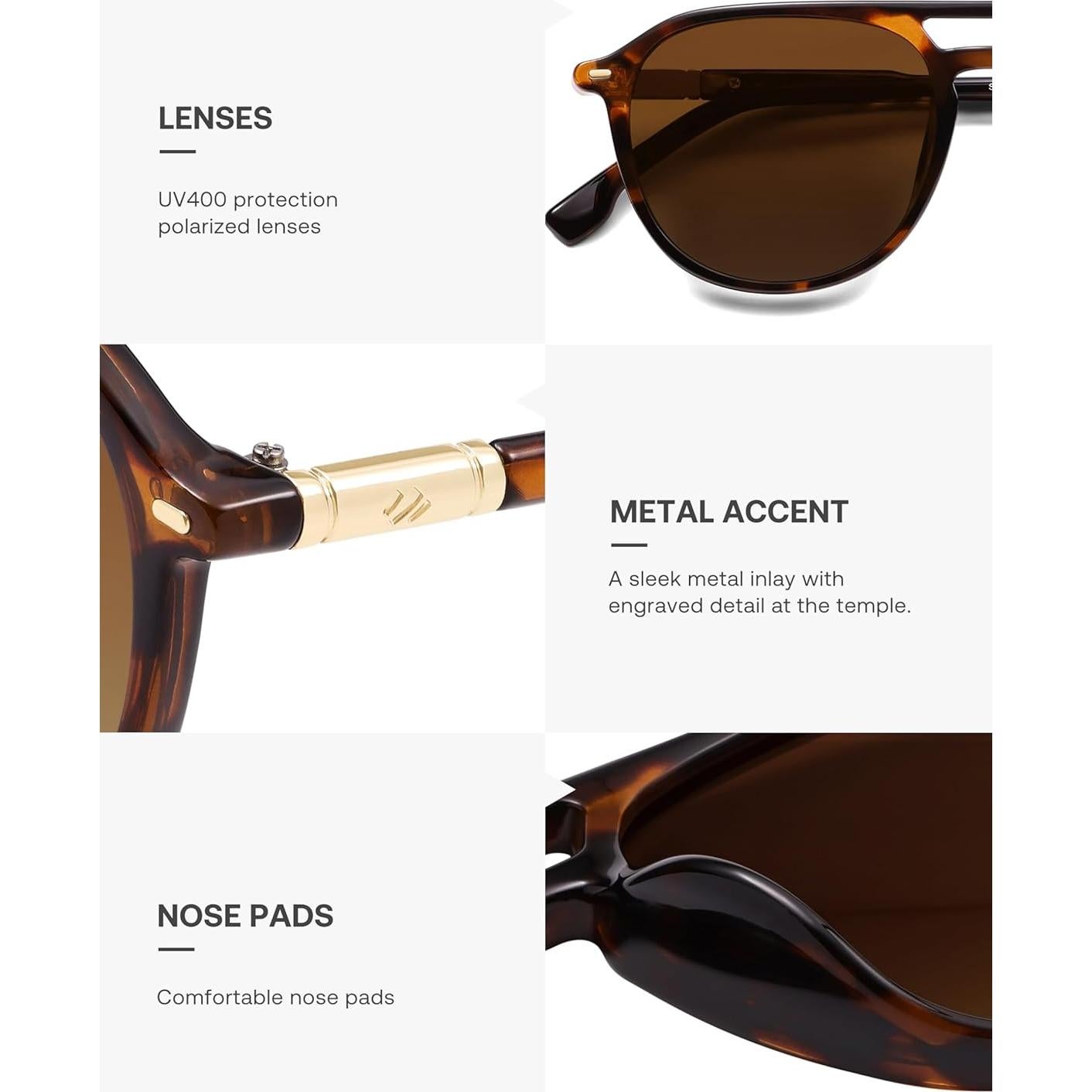 Gafas de sol aviador polarizadas SOJOS SJ2605 UV400 unisex