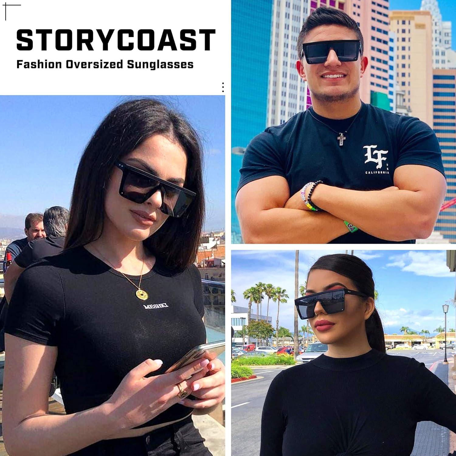 Gafas de sol cuadradas STORYCOAST UV400 para hombres y mujeres