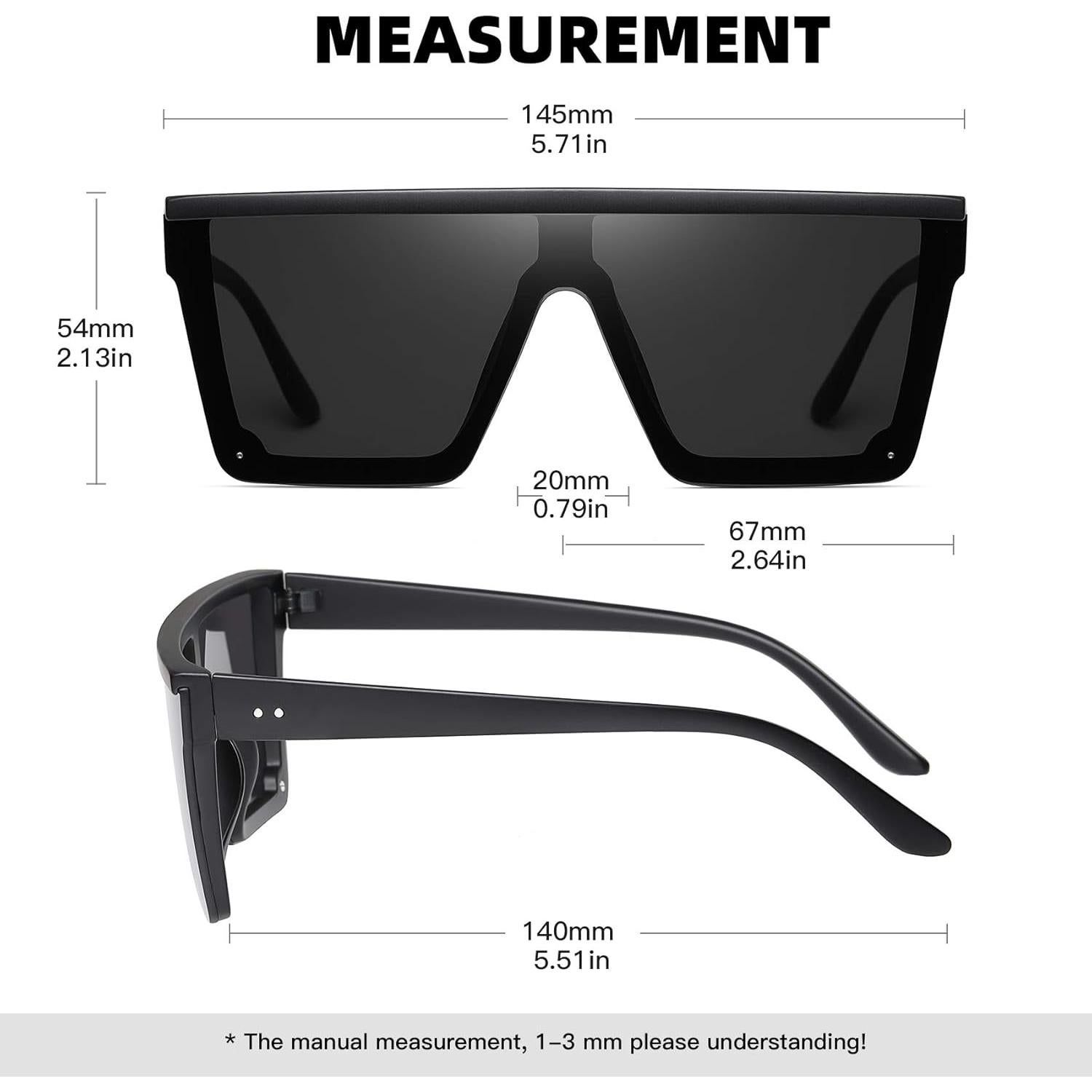 Gafas de sol cuadradas STORYCOAST UV400 para hombres y mujeres