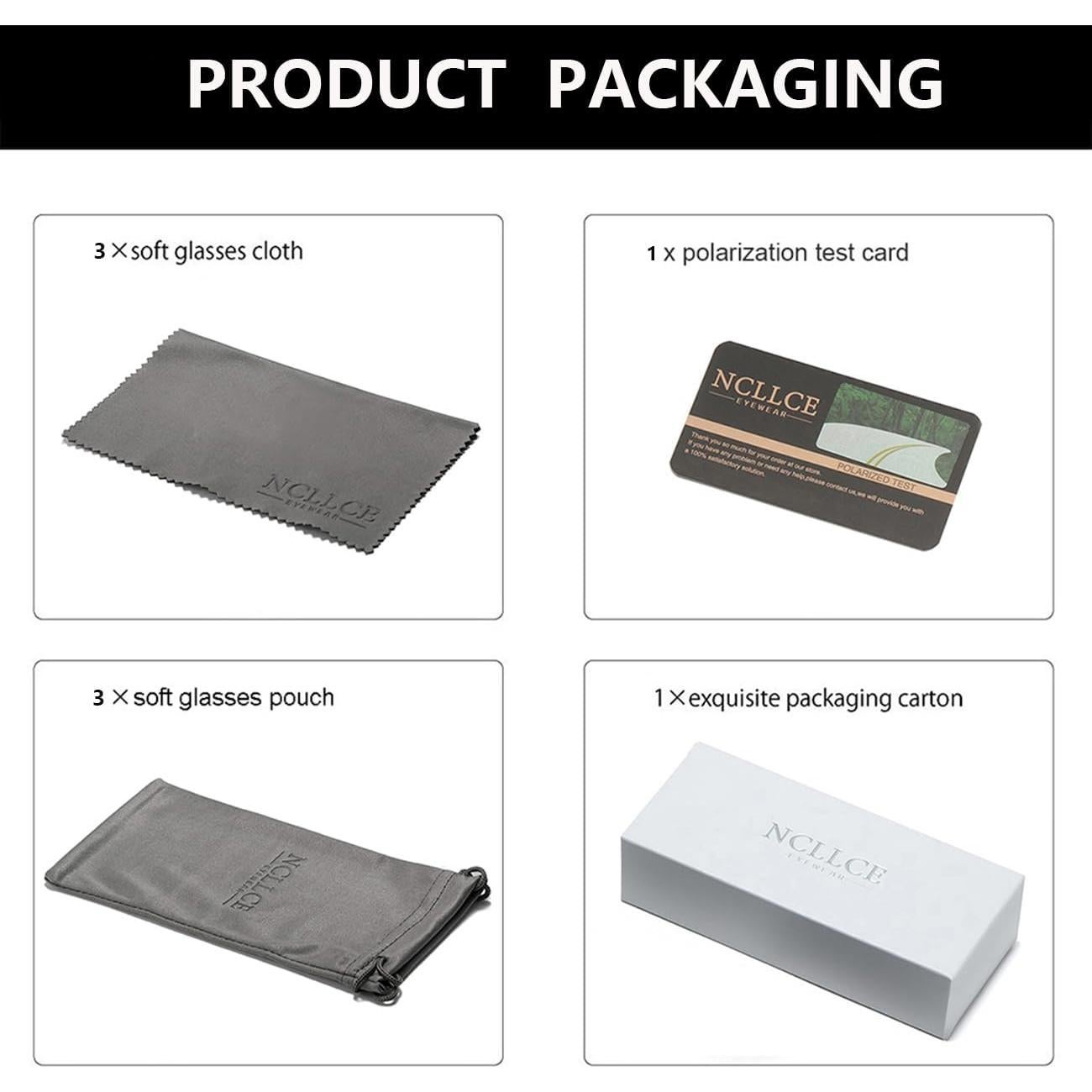 Gafas de Sol Polarizadas NCLLCE UV400 para Mujeres - 3 Paquete