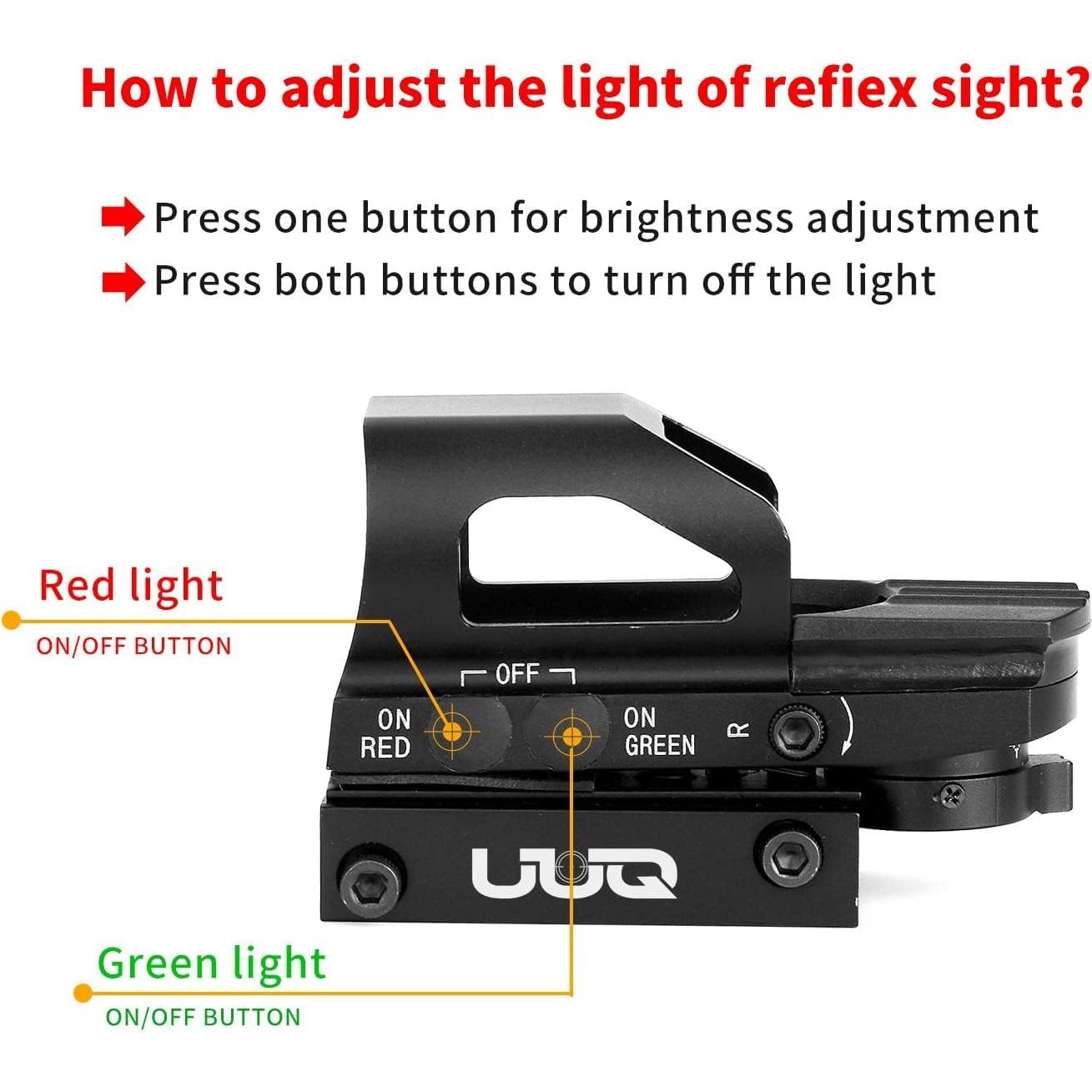 Mira Táctica UUQ 3-9X32EG con Visor Lásser Verde y Rojo