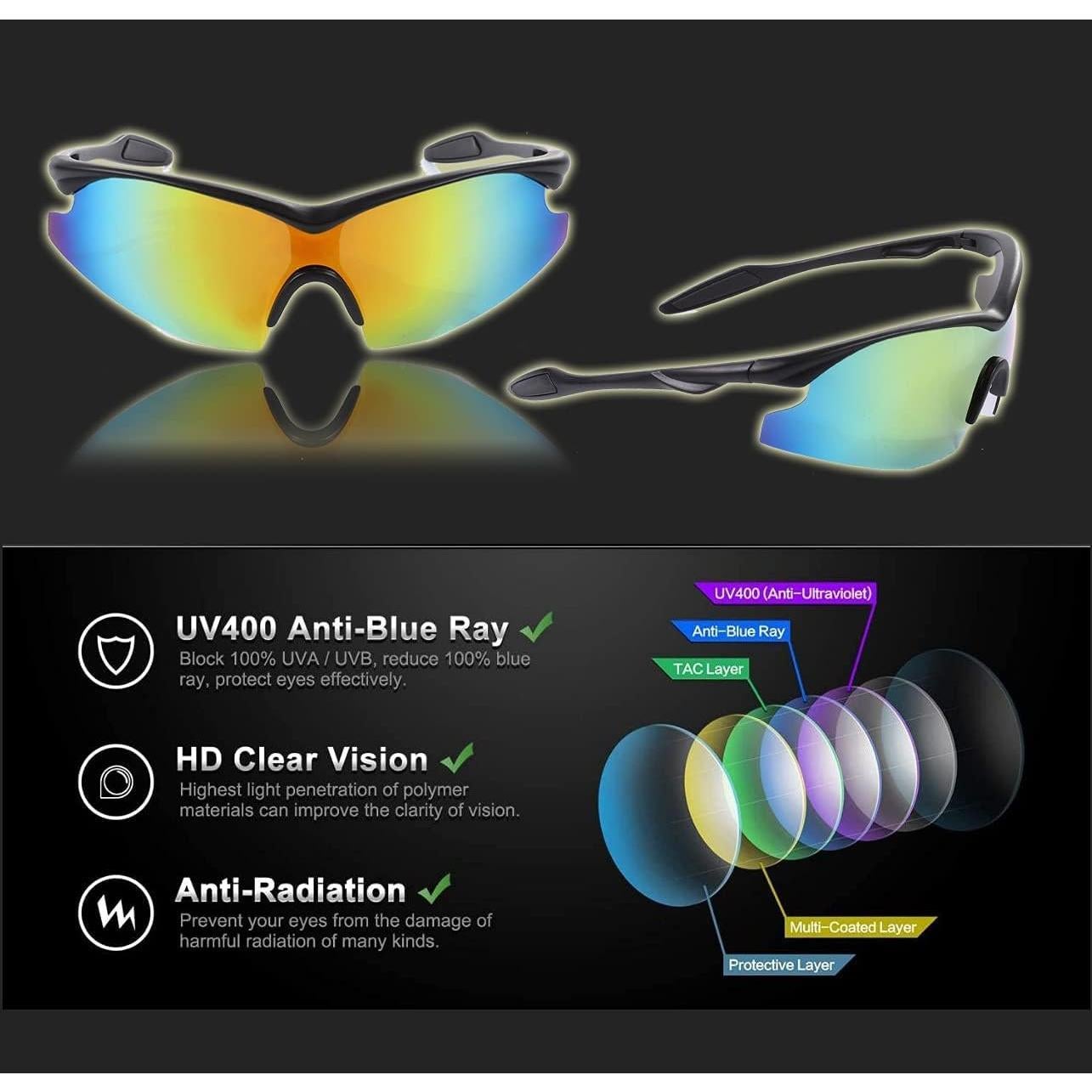 Gafas de Sol Deportivas Polarizadas Bell+Howell Unisex