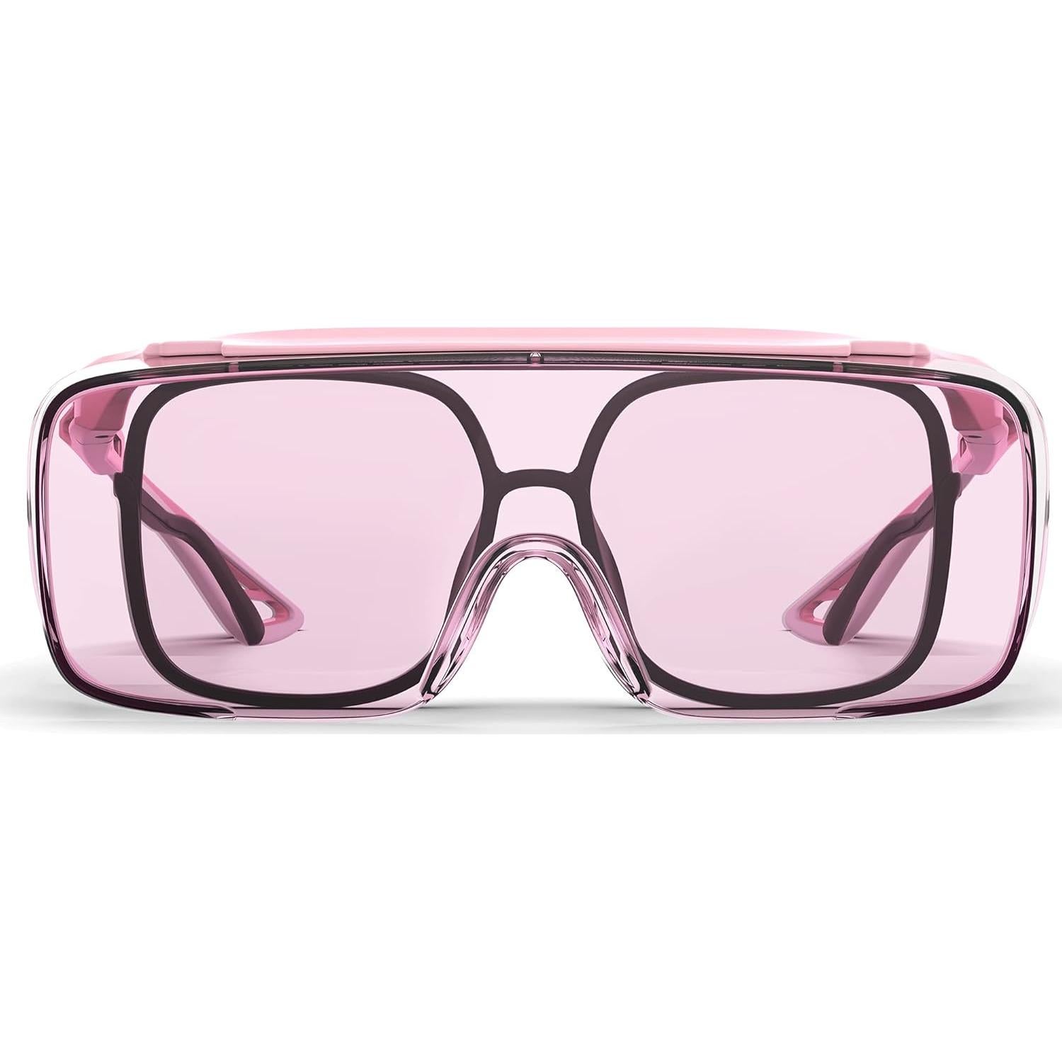 Gafas de Seguridad Antivaho MEIGIX UV Ajustables Rosa