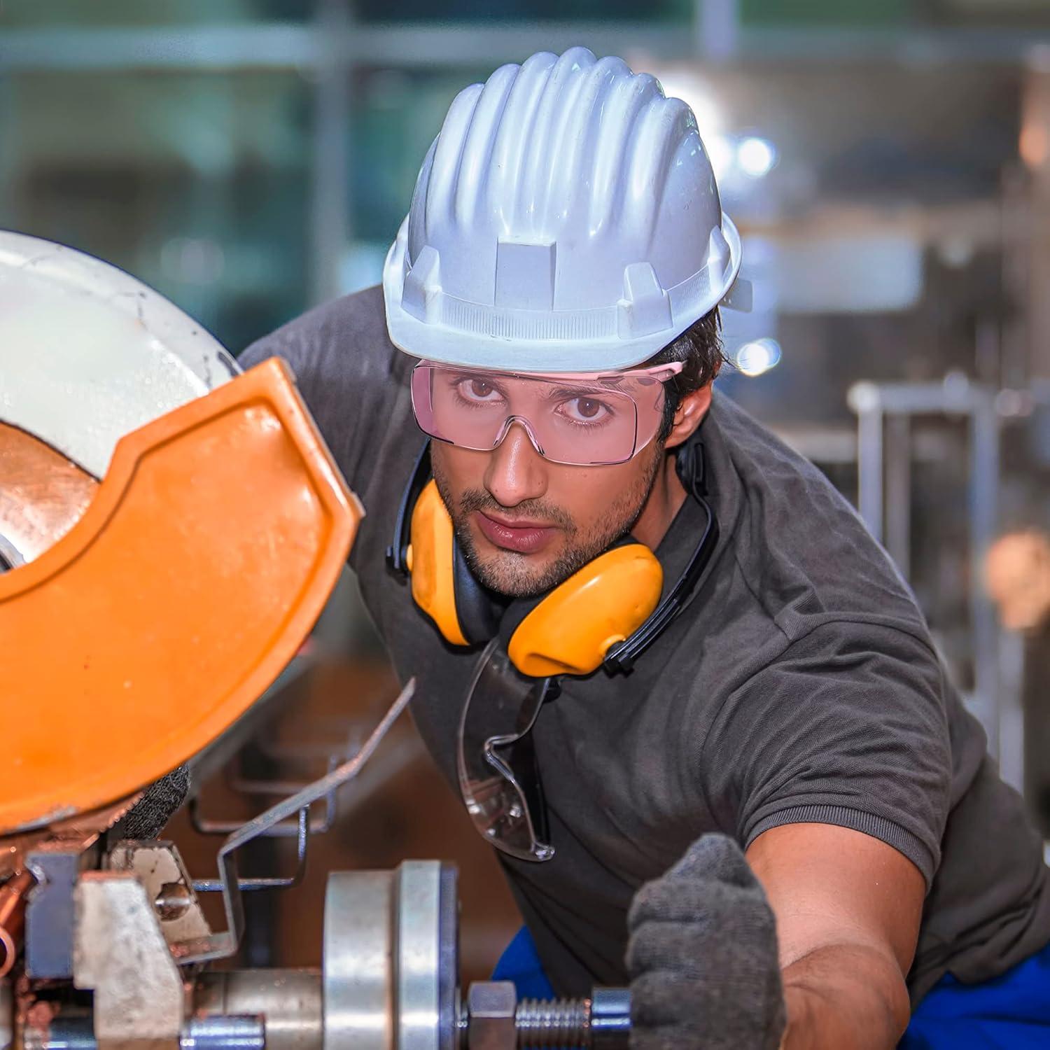 Gafas de Seguridad Antivaho MEIGIX UV Ajustables Rosa