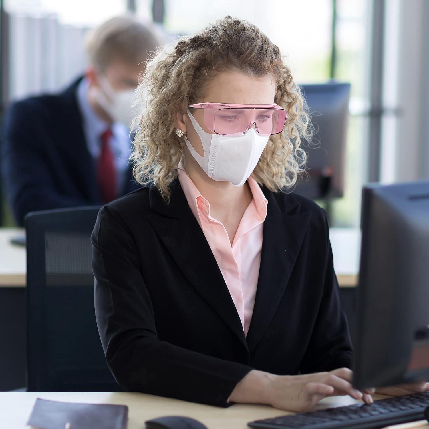 Gafas de Seguridad Antivaho MEIGIX UV Ajustables Rosa