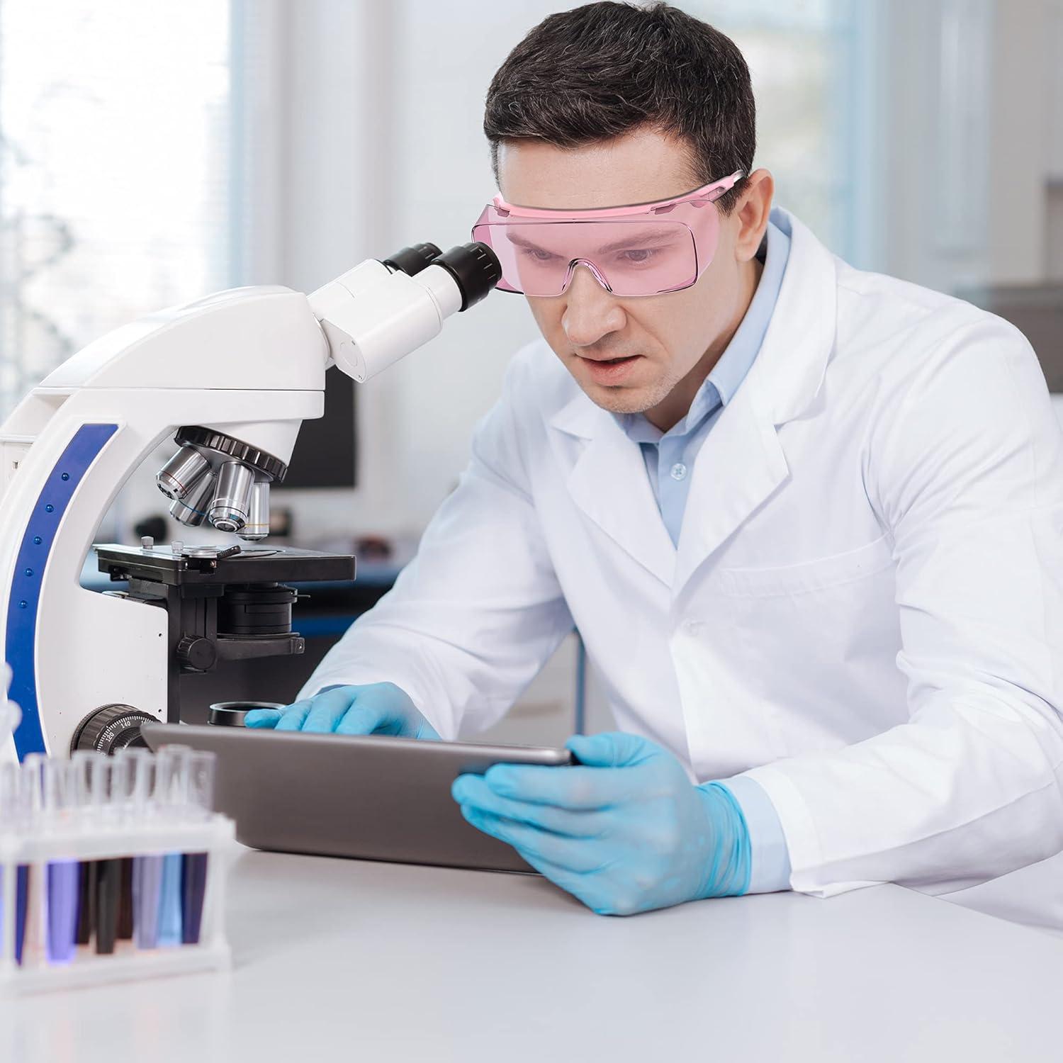 Gafas de Seguridad Antivaho MEIGIX UV Ajustables Rosa