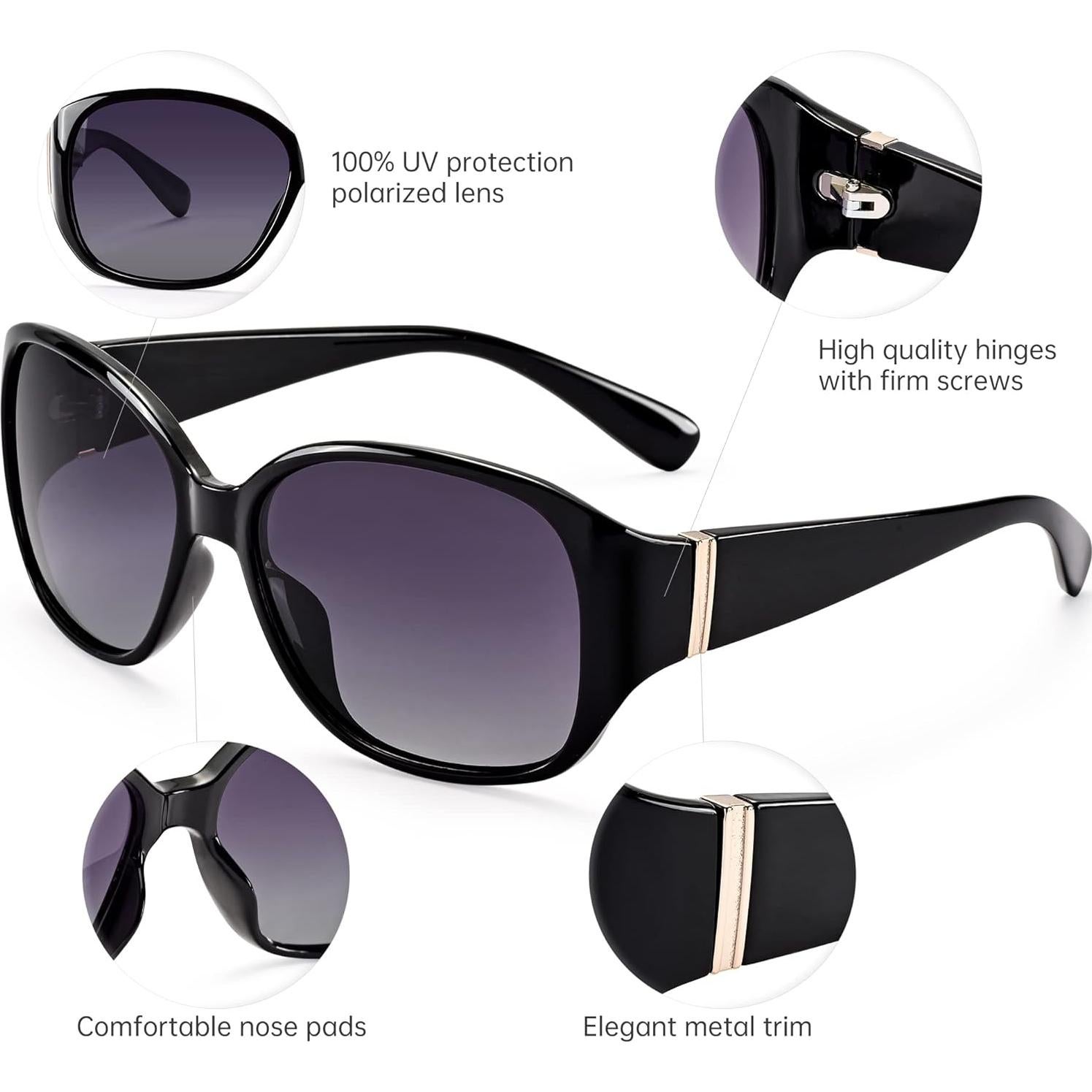 Gafas de sol polarizadas EYEGUARD UV400 para mujeres retro