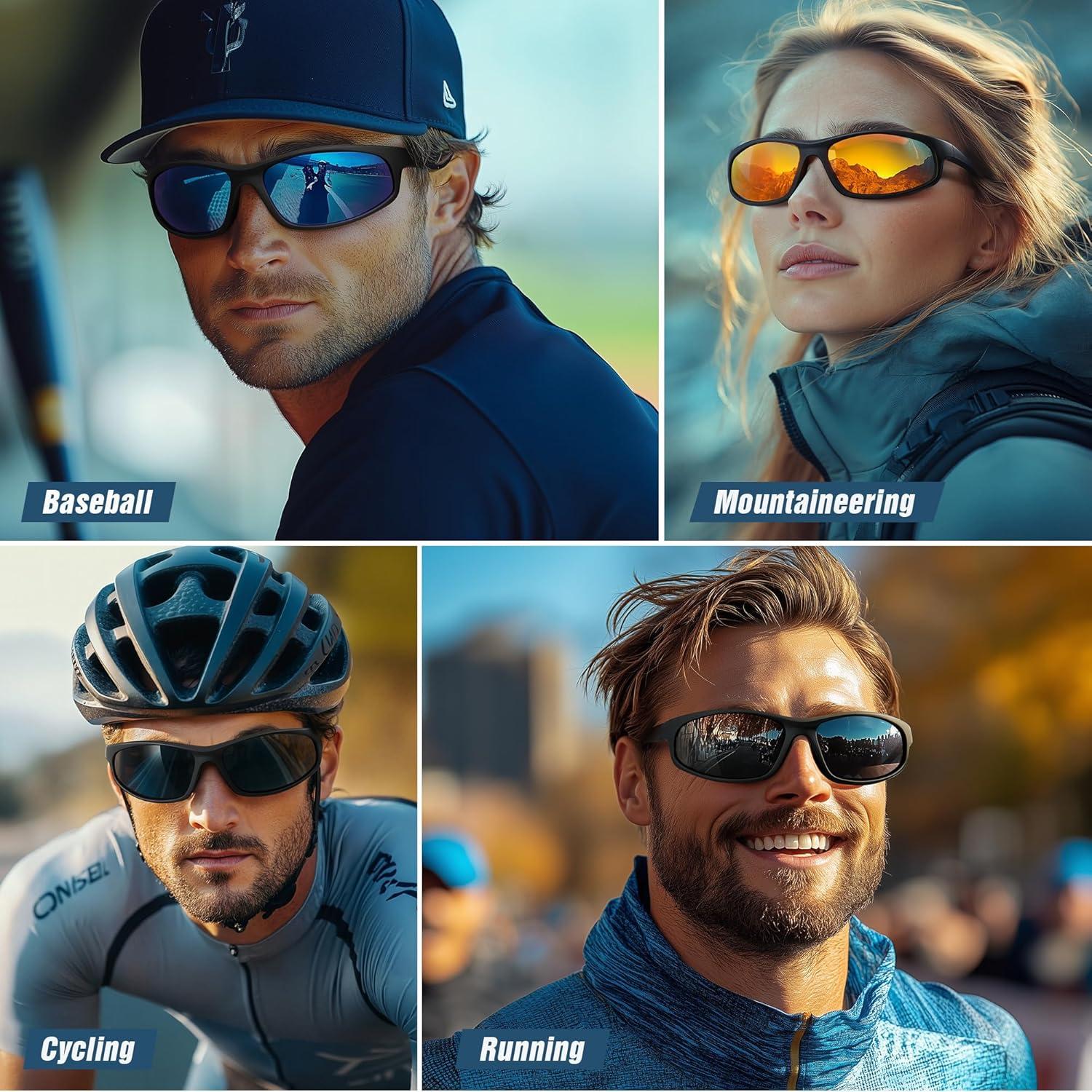 Gafas de sol deportivas polarizadas TR90 UV400 - 3 colores