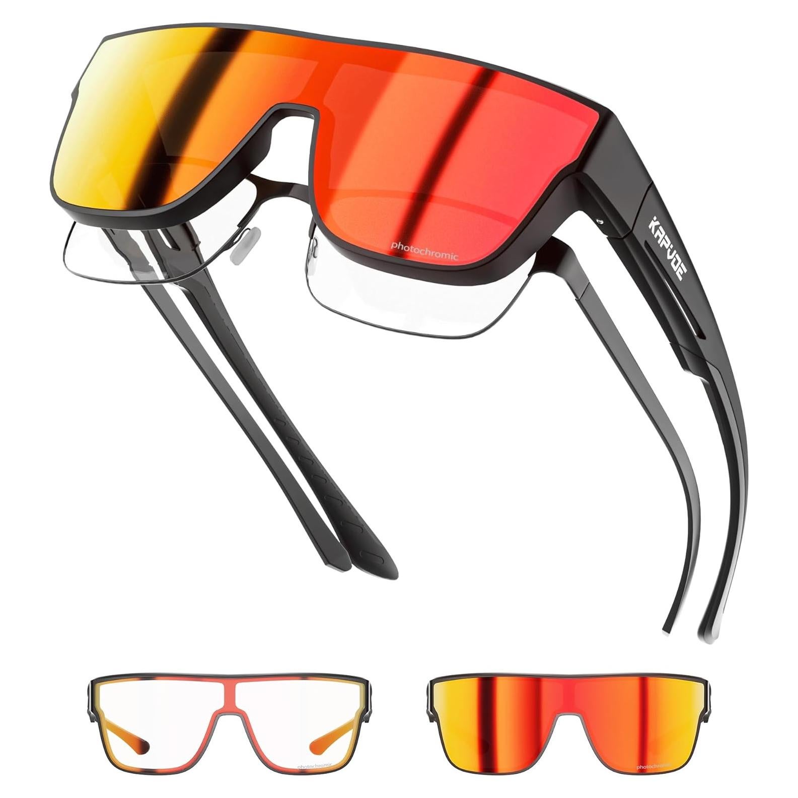 Gafas de sol fotocromáticas KAPVOE UV400 para uso sobre gafas