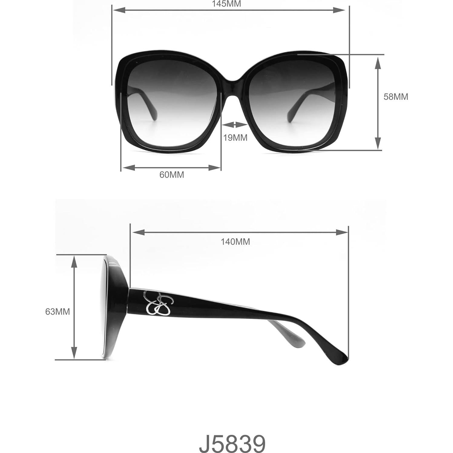 Gafas de sol de mariposa Jessica Simpson J5839 UV400