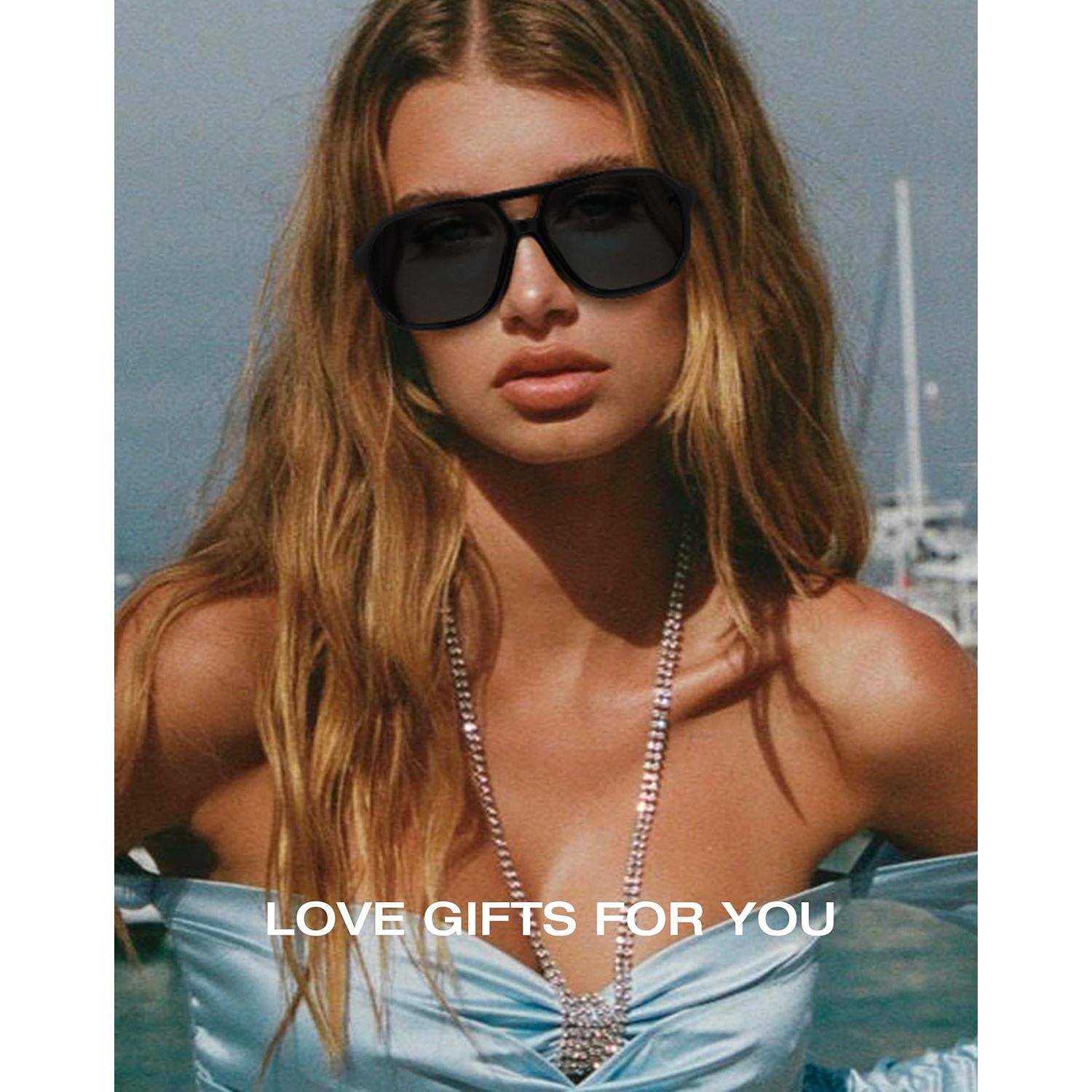 Gafas de sol aviador Fozono UV400 unisex carey 58mm