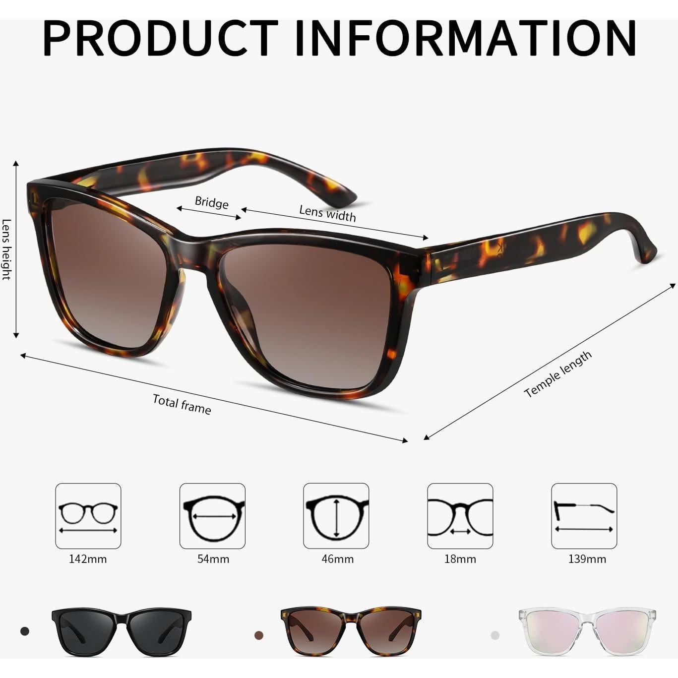 Gafas de Sol Polarizadas MASDUN Retro para Mujeres - 3 Colores