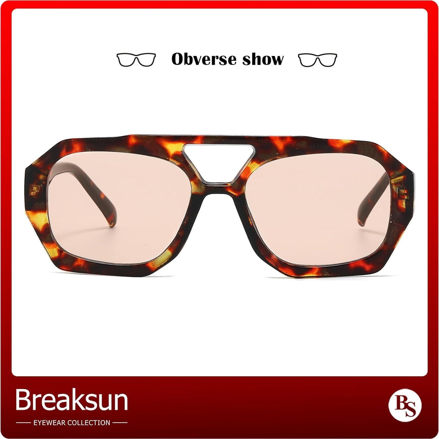 Gafas de sol retro aviador hexagonales unisex UV400