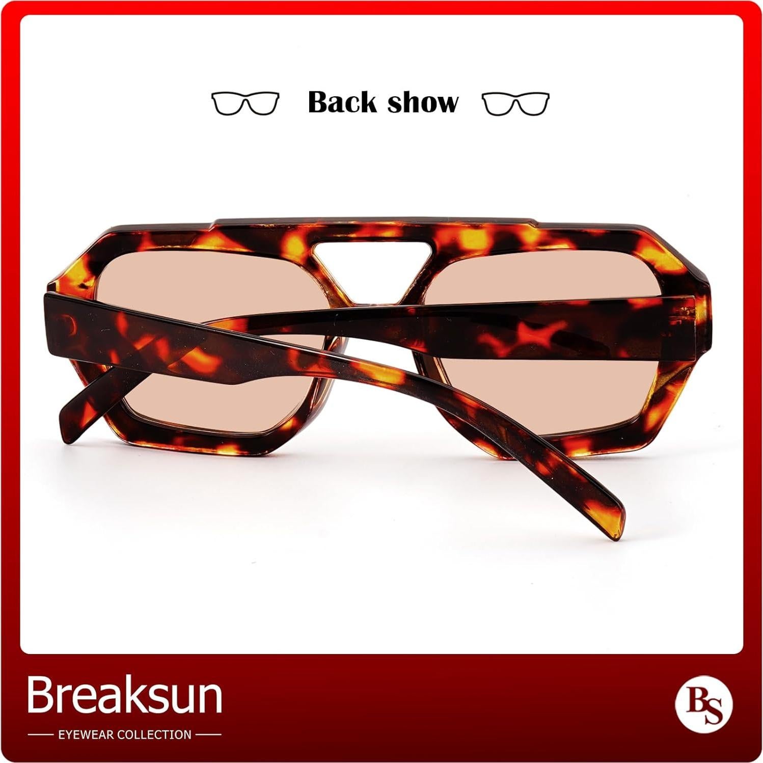 Gafas de sol retro aviador hexagonales unisex UV400