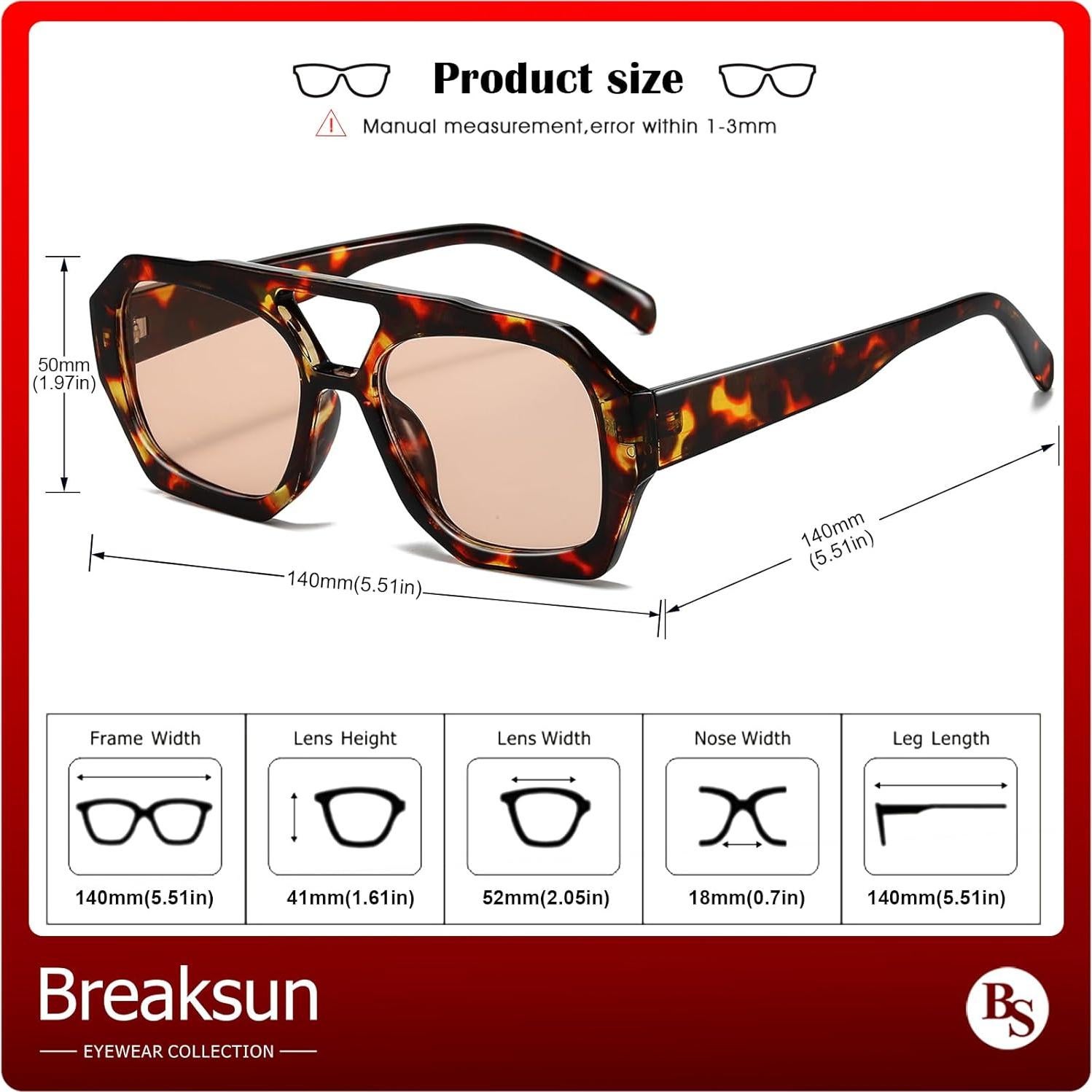 Gafas de sol retro aviador hexagonales unisex UV400