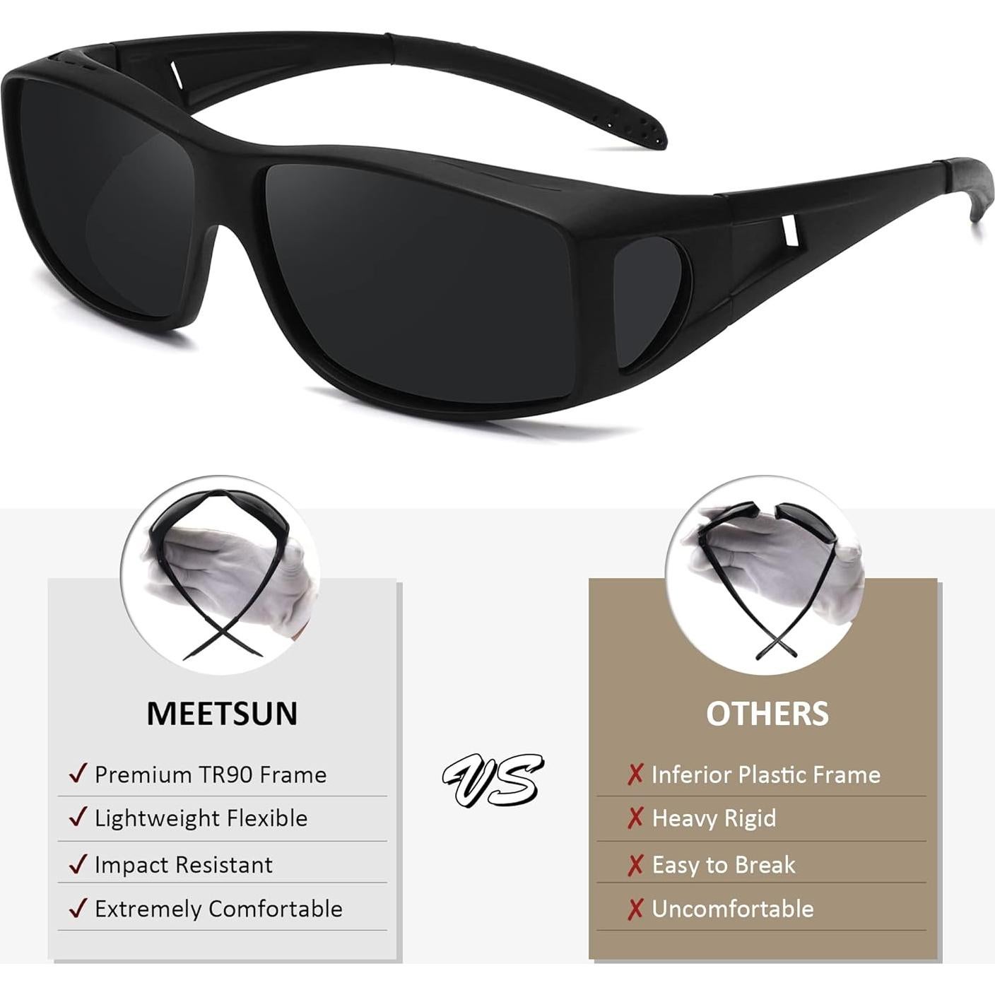 Gafas de Sol Polarizadas MEETSUN UV400 Unisex Envolventes