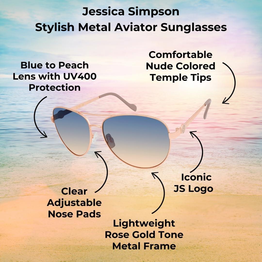 Gafas de sol aviador Jessica Simpson J5596 UV400 Oro Rosa