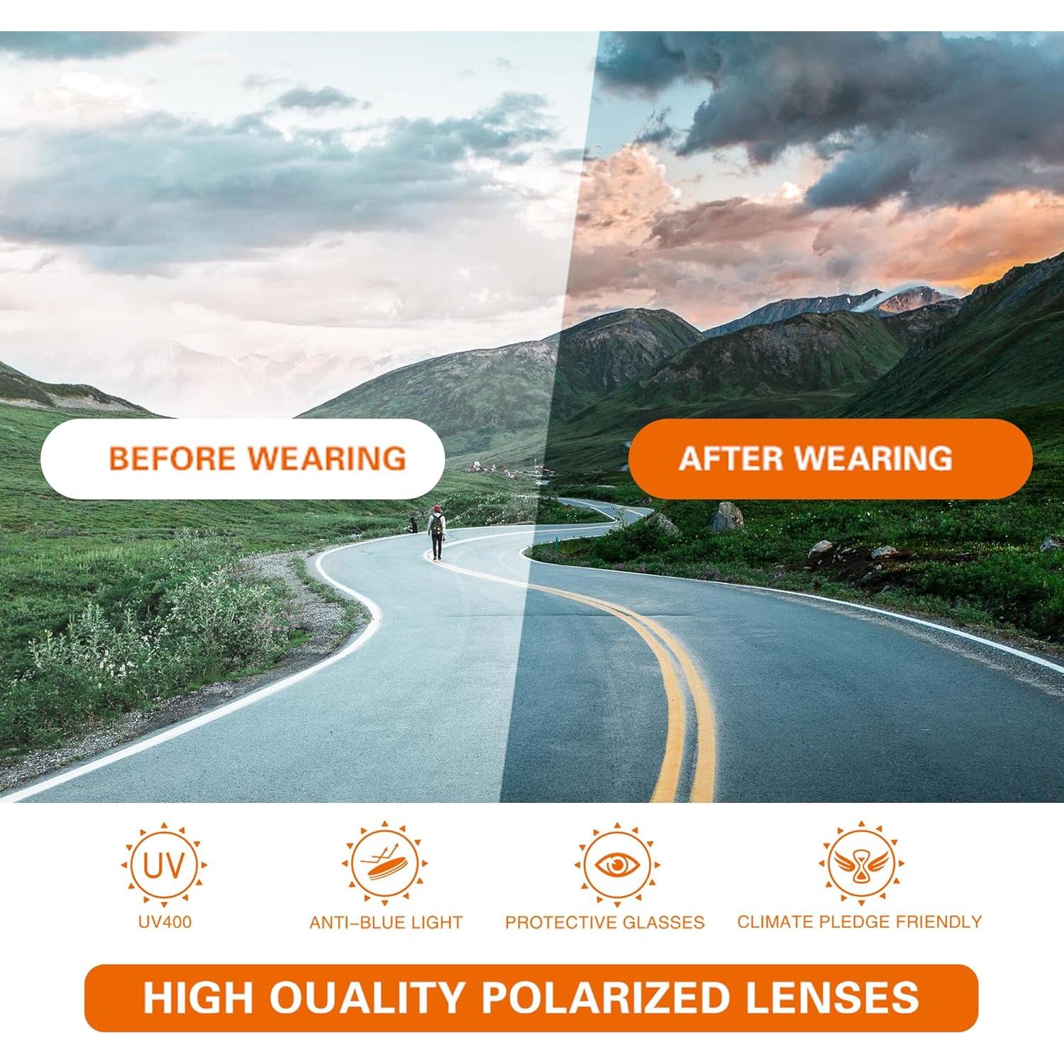 Gafas de Sol Polarizadas Suoso UV400 para Hombres y Mujeres