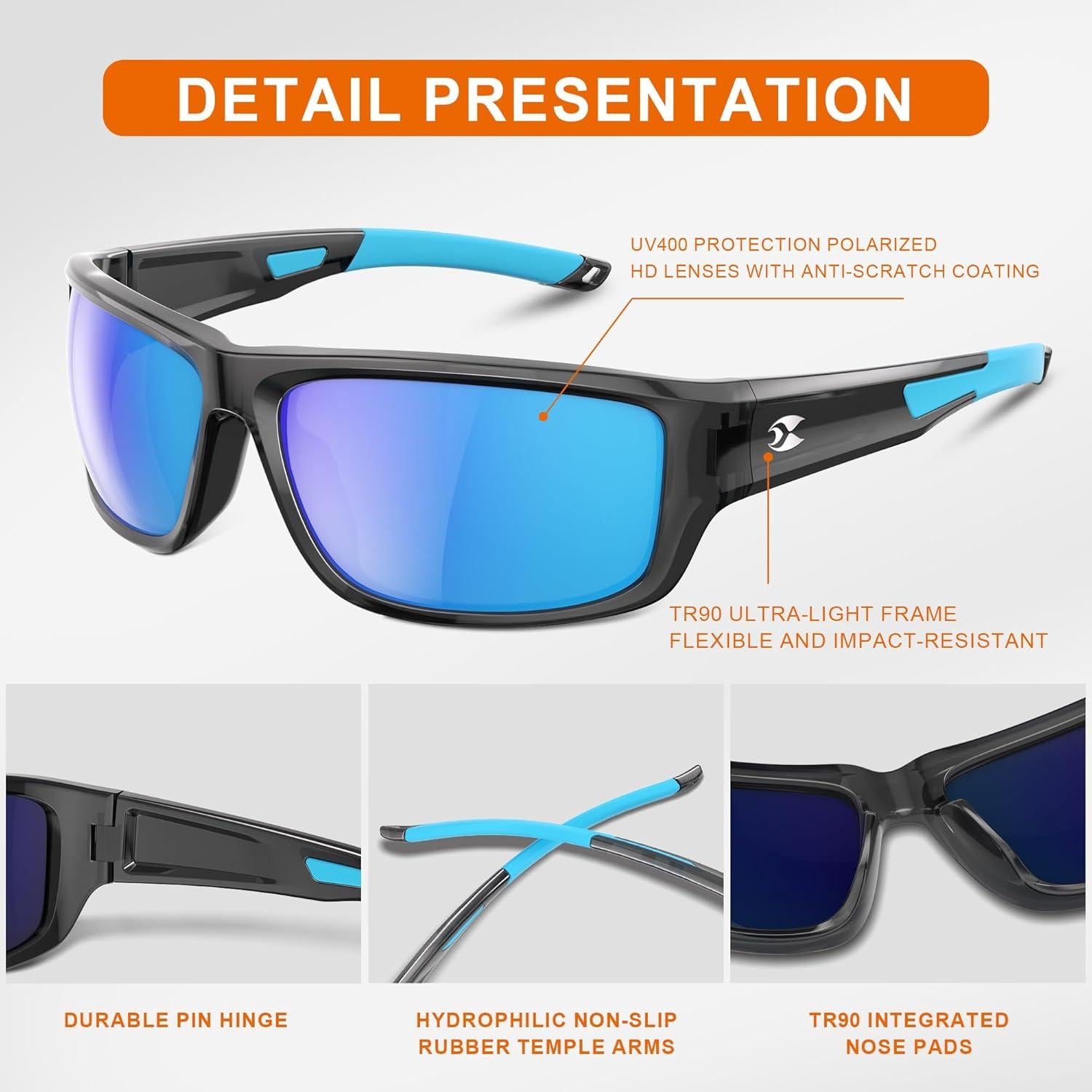 Gafas de Sol Polarizadas Suoso UV400 para Hombres y Mujeres