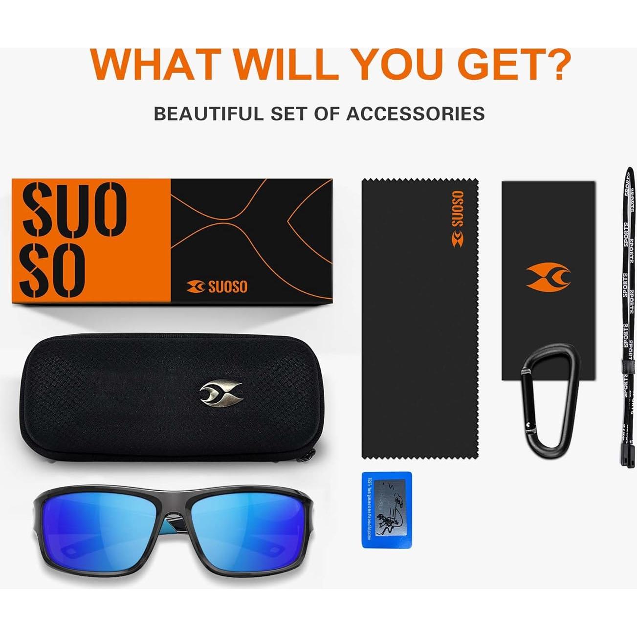 Gafas de Sol Polarizadas Suoso UV400 para Hombres y Mujeres