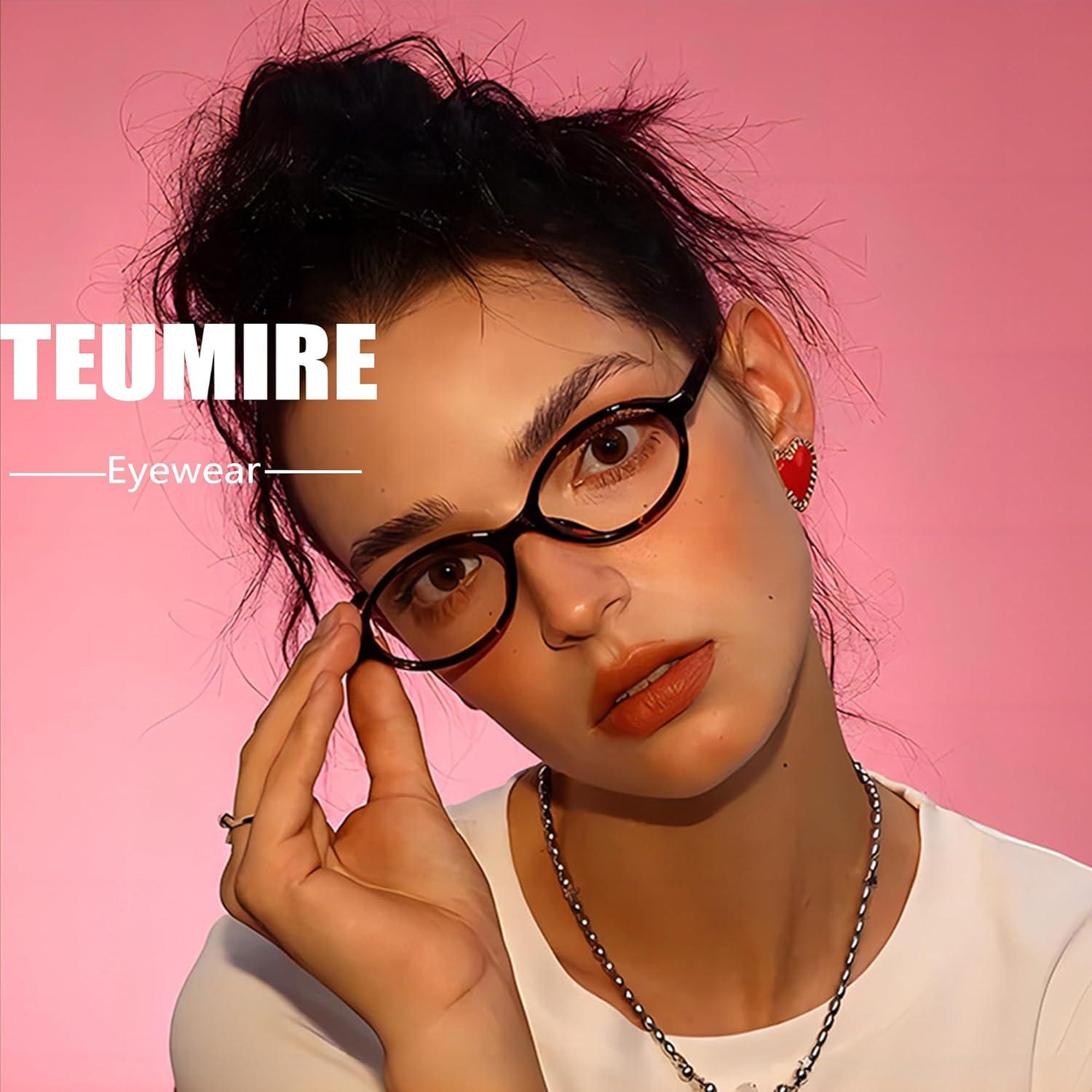 Gafas Ovaladas Retro Unisex A01 Tortuga Bloqueo Luz Azul