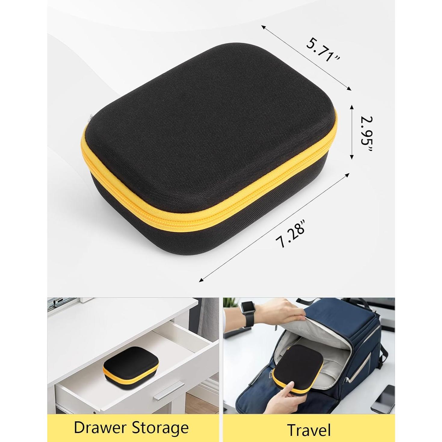 Organizador de Gafas de Sol EVA Negro con 3 Ranuras Ajustables