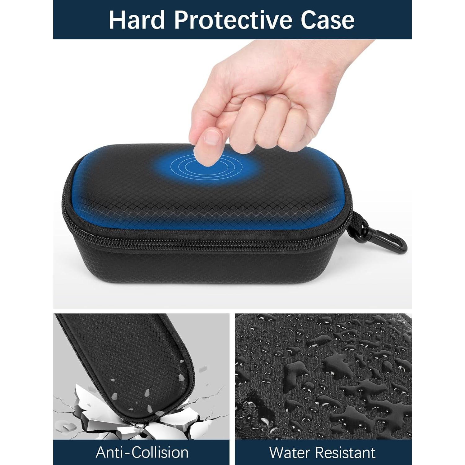 Funda Doble para Gafas WOMACO Negra, Dura y Ajustable