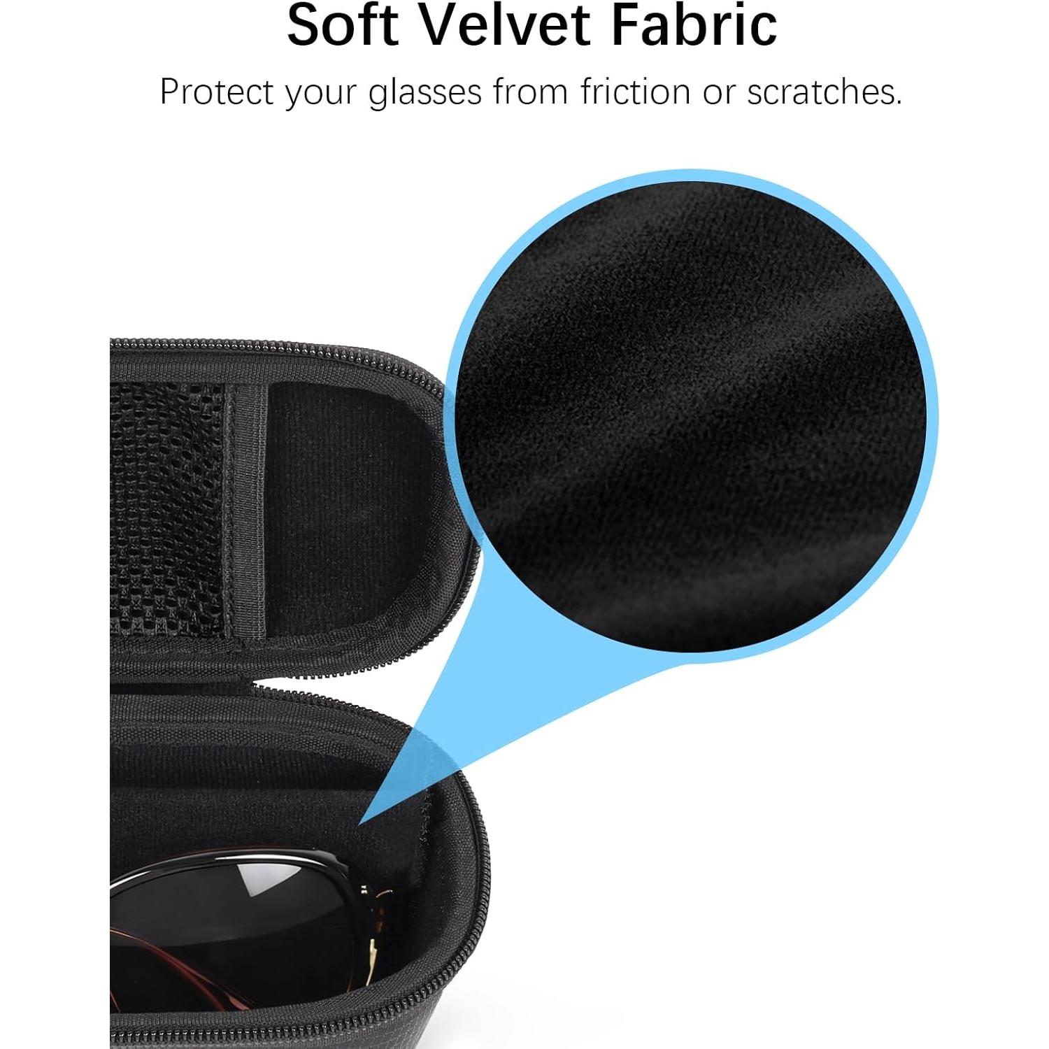 Funda Doble para Gafas WOMACO Negra, Dura y Ajustable