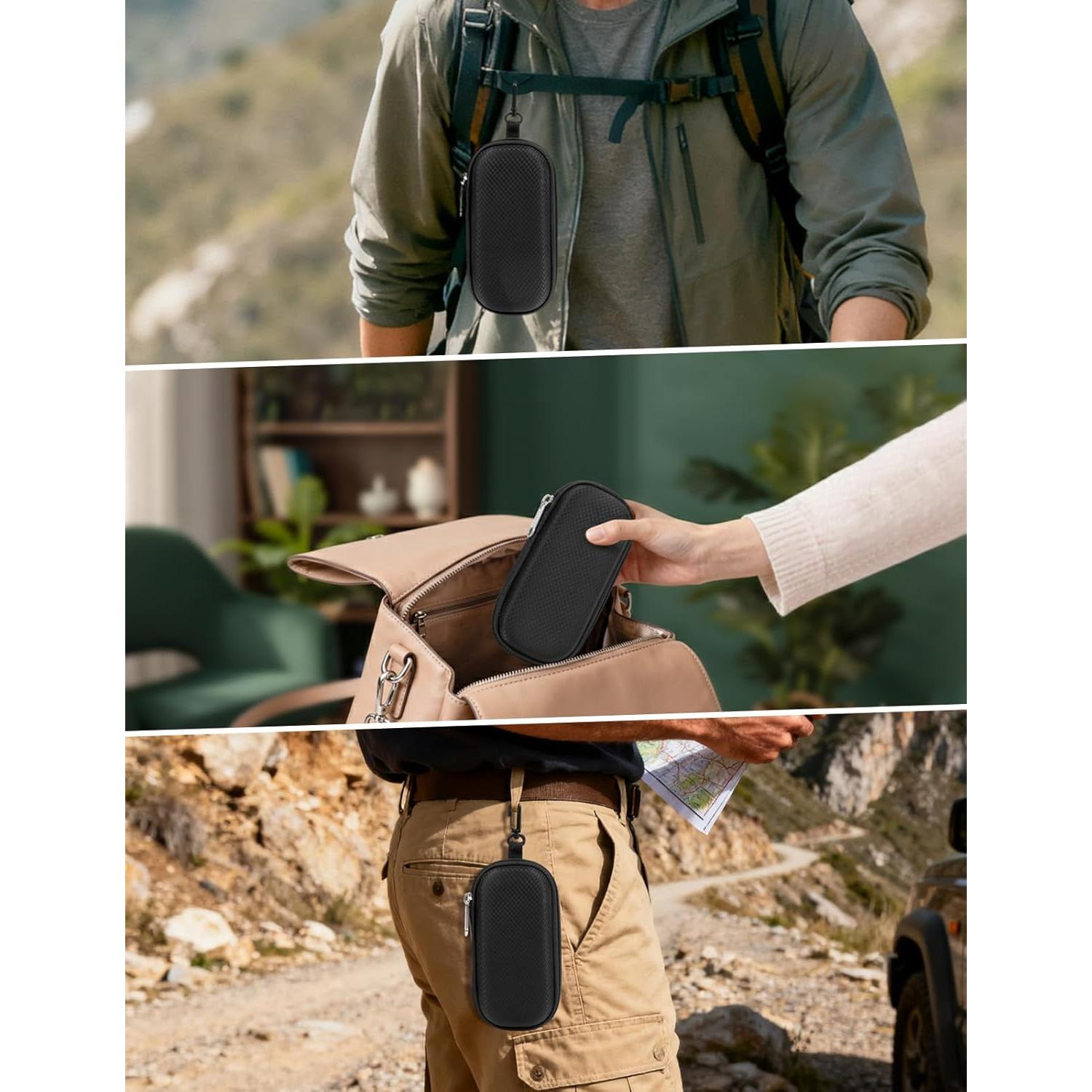 Funda Doble para Gafas WOMACO Negra, Dura y Ajustable