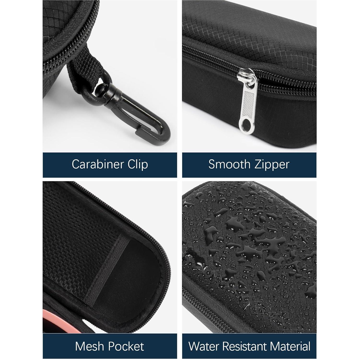 Funda Doble para Gafas WOMACO Negra, Dura y Ajustable