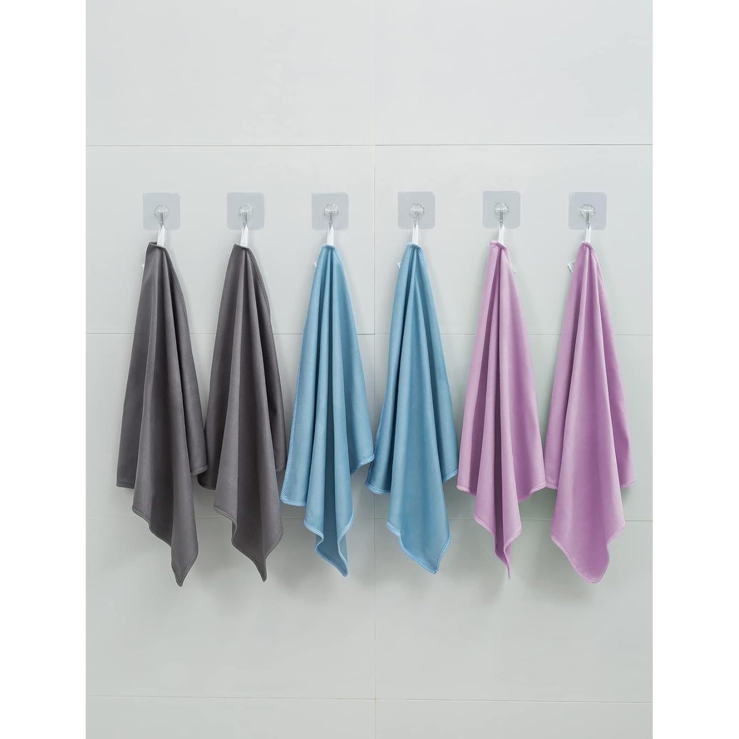 Paquete de 6 paños de limpieza microfibra Puomue 40x40 cm