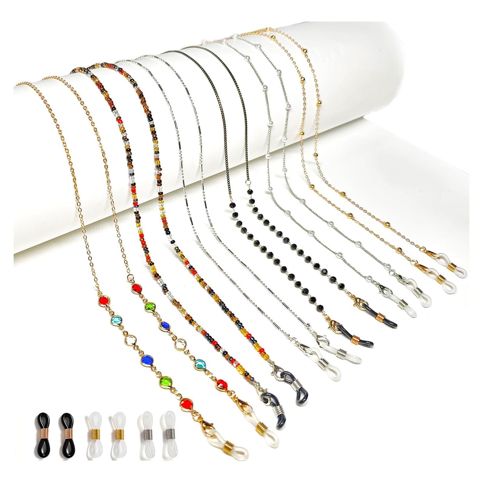 Cadena de Gafas para Mujeres AU-1 - 6 Diseños de Cuentas