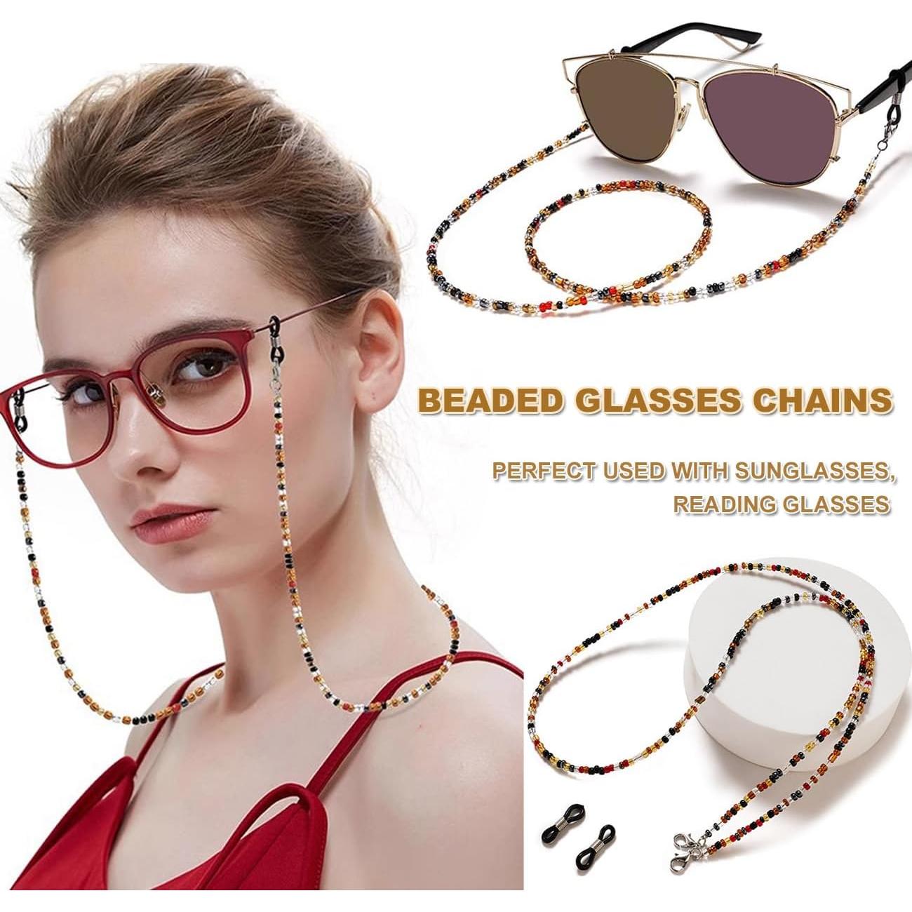 Cadena de Gafas para Mujeres AU-1 - 6 Diseños de Cuentas