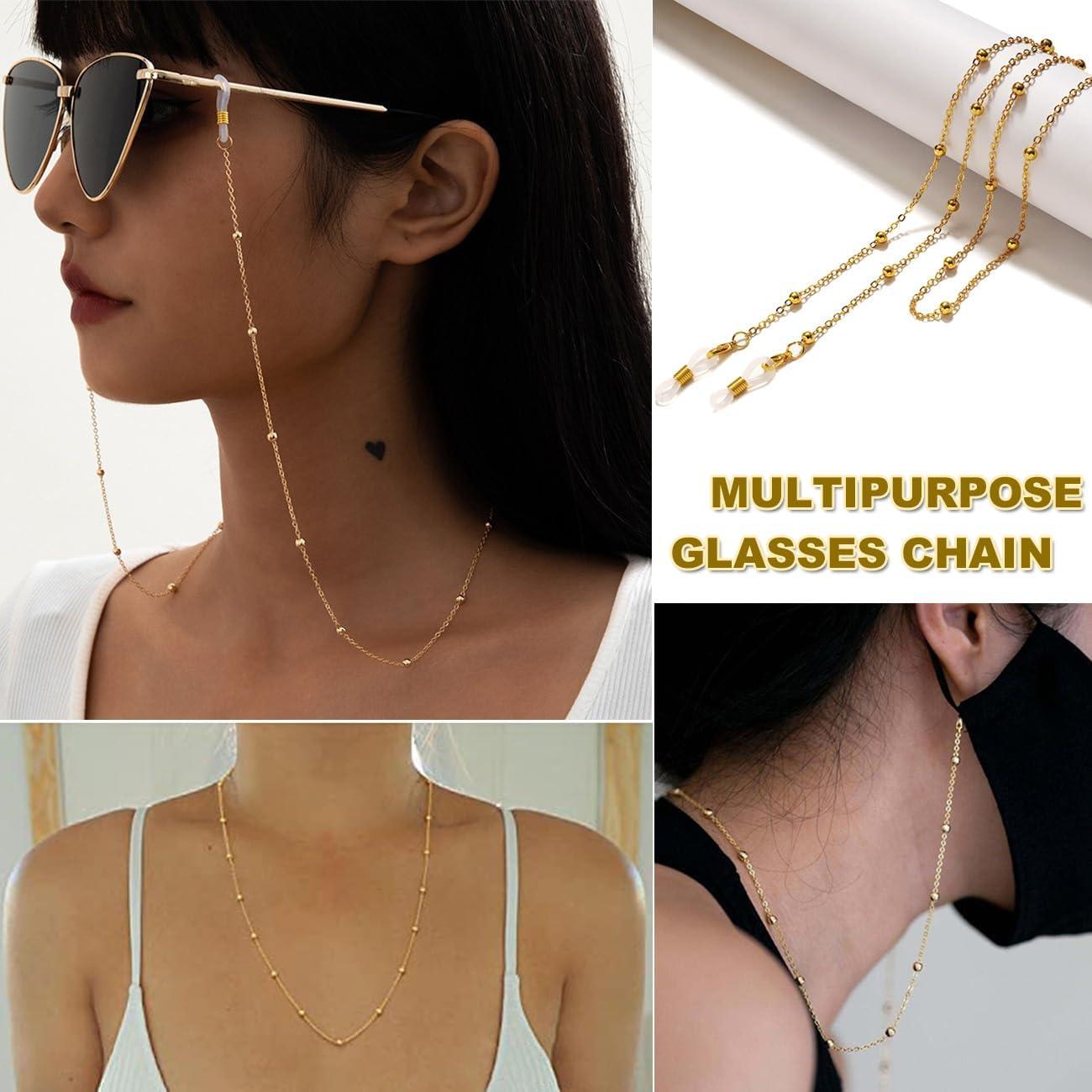 Cadena de Gafas para Mujeres AU-1 - 6 Diseños de Cuentas